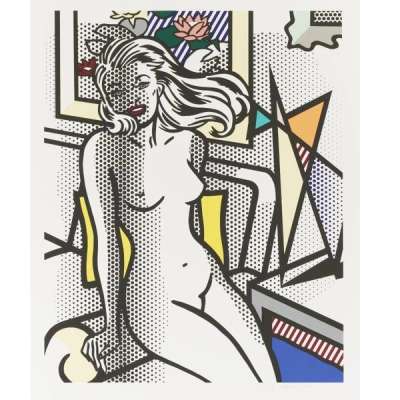 Nude With Yellow Pillow - Signed Print by Roy Lichtenstein 1994 - MyArtBroker