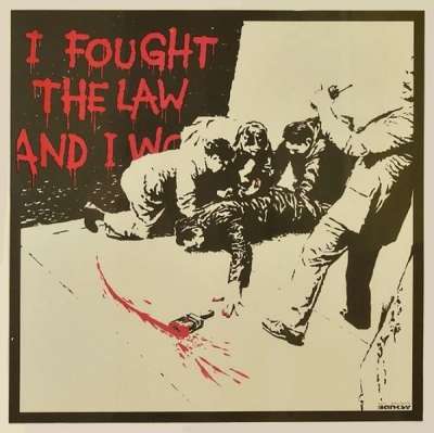 I Fought The Law (AP) - Signed Print by Banksy 2005 - MyArtBroker
