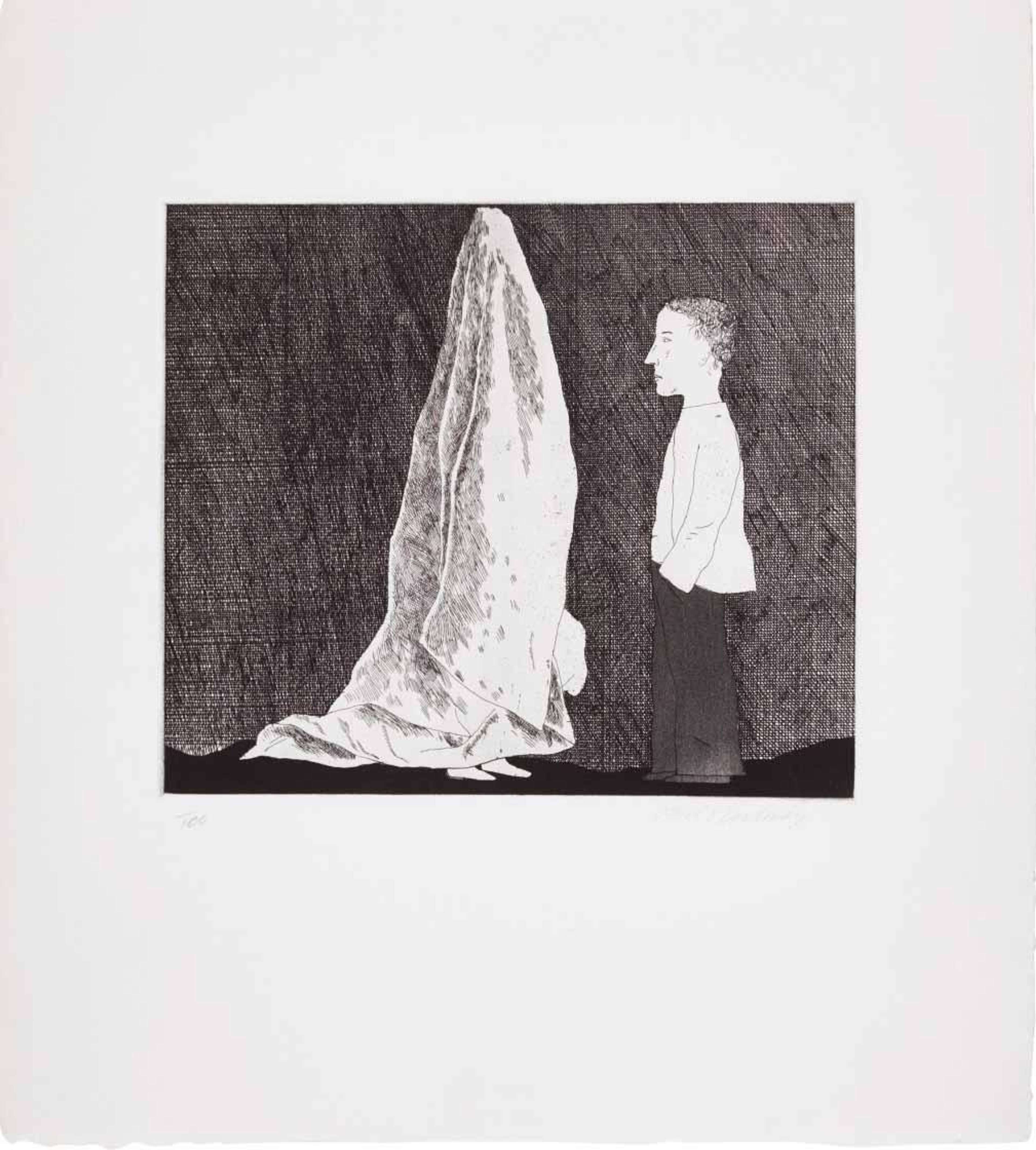 The Sexton Stood Still As A Ghost - Signed Print by David Hockney 1970 - MyArtBroker