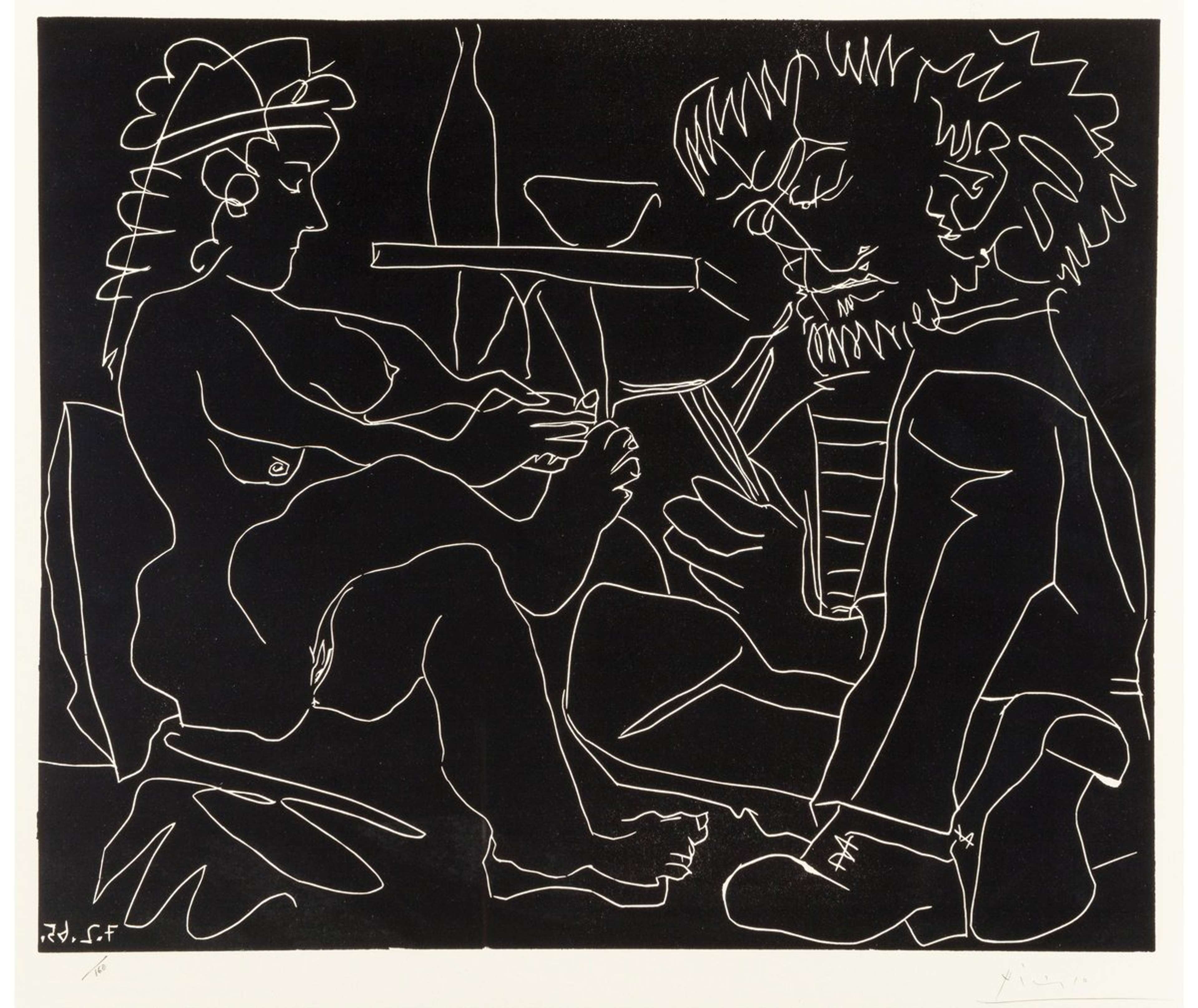 Le Peintre Et Son Modèle (monochrome) - Signed Print by Pablo Picasso 1965 - MyArtBroker