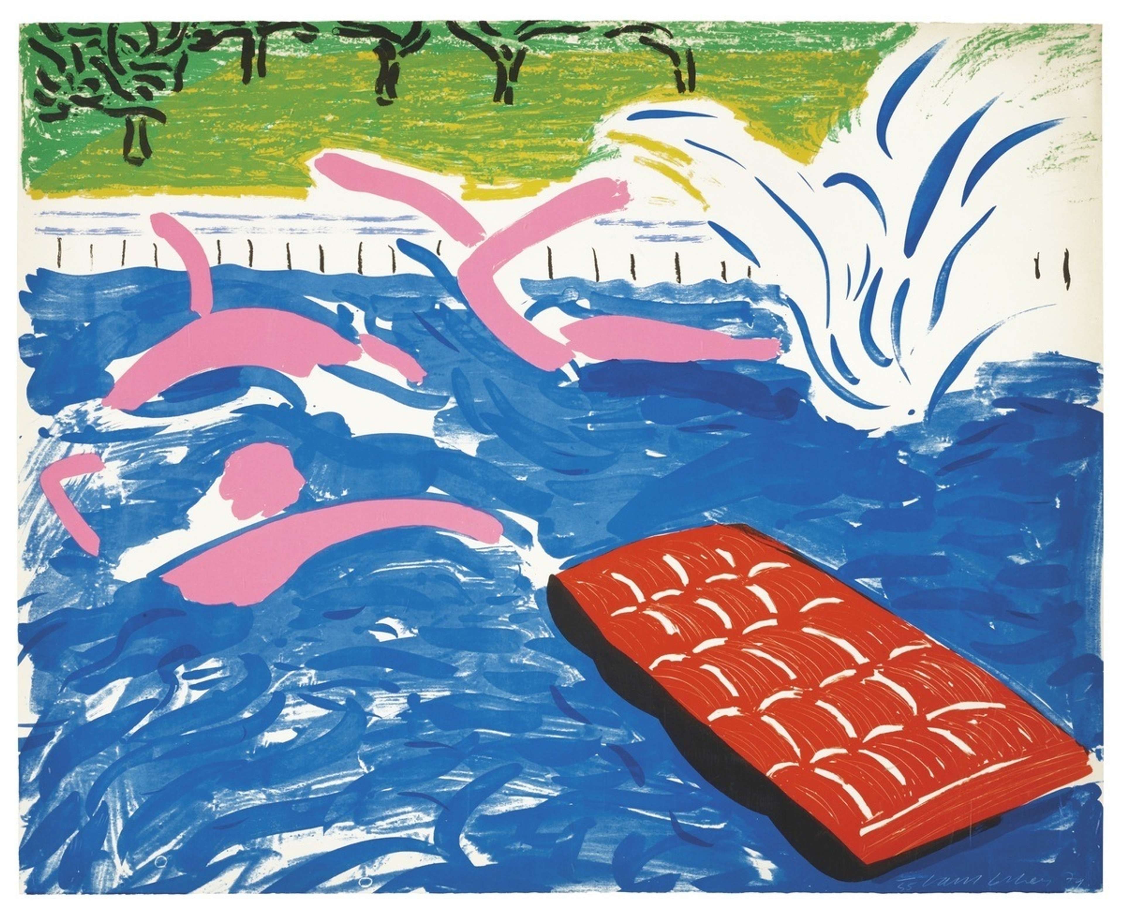 Afternoon Swimming by David Hockney