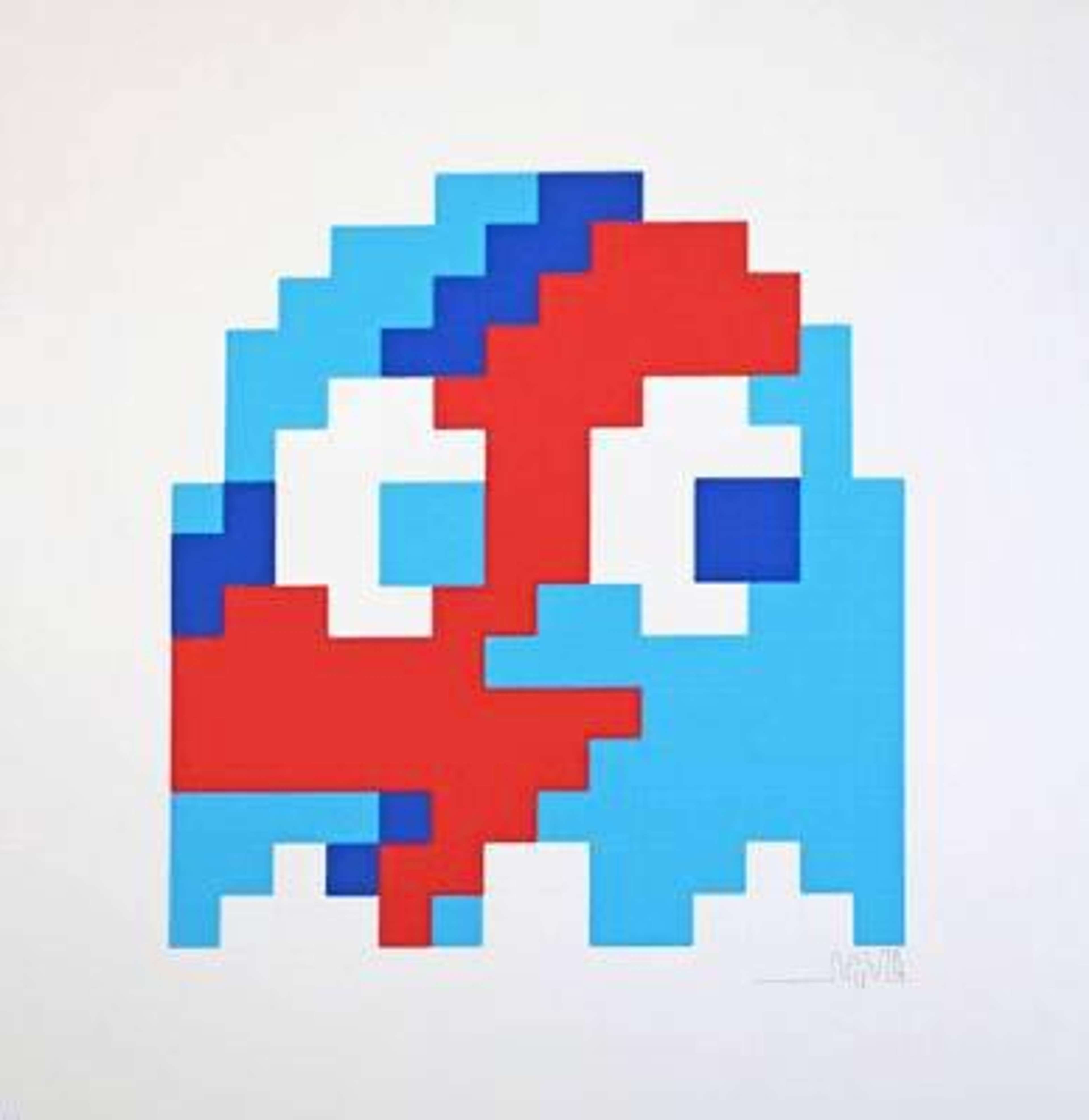 Aladdin Sane (blue) - Signed Print by Invader 2014 - MyArtBroker