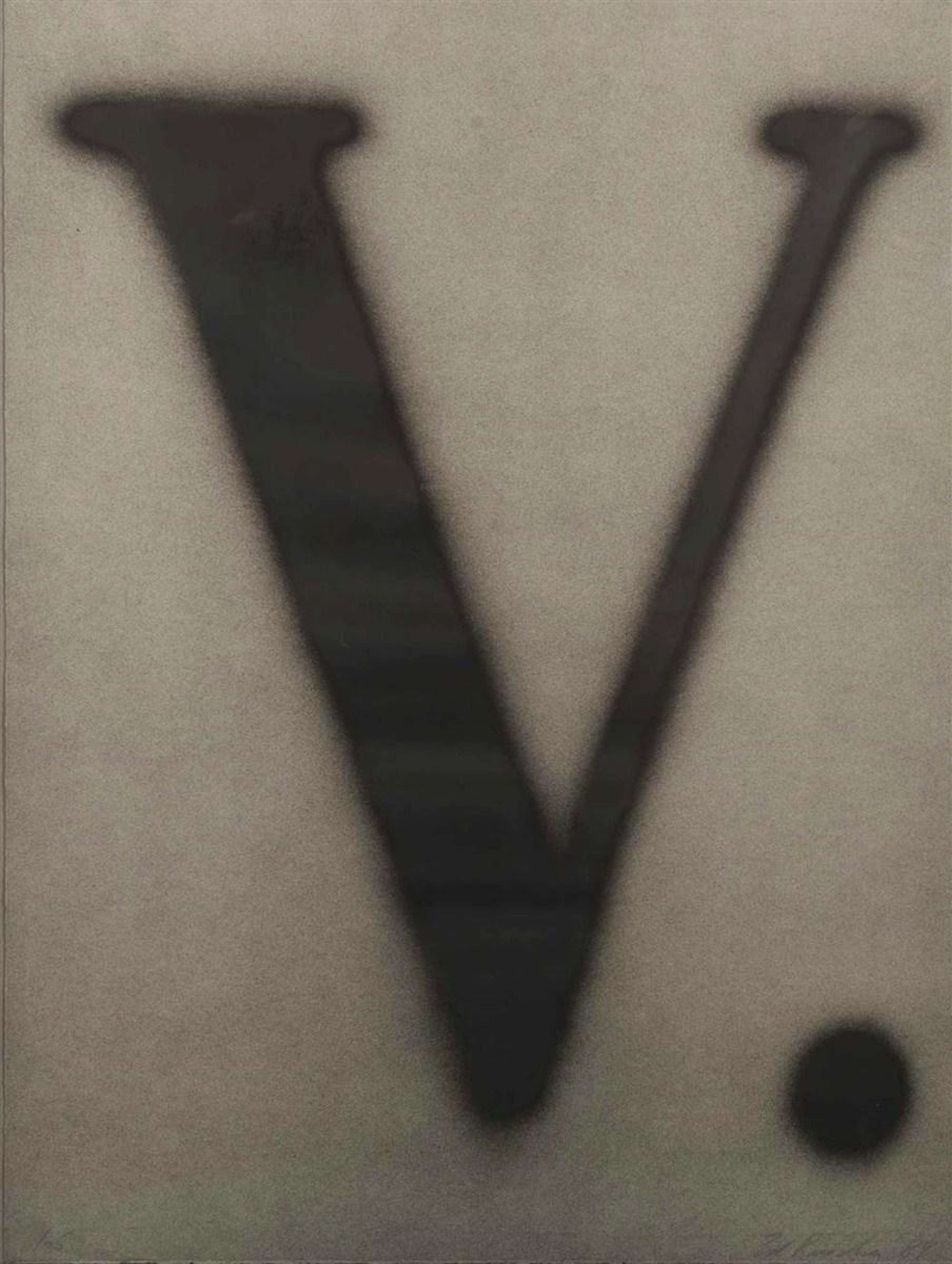 V. - Signed Print by Ed Ruscha 1989 - MyArtBroker