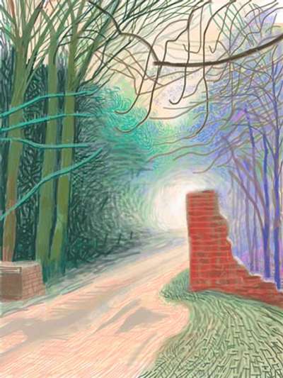 The Arrival Of Spring In Woldgate East Yorkshire 16th March 2011 - Signed Print by David Hockney 2011 - MyArtBroker