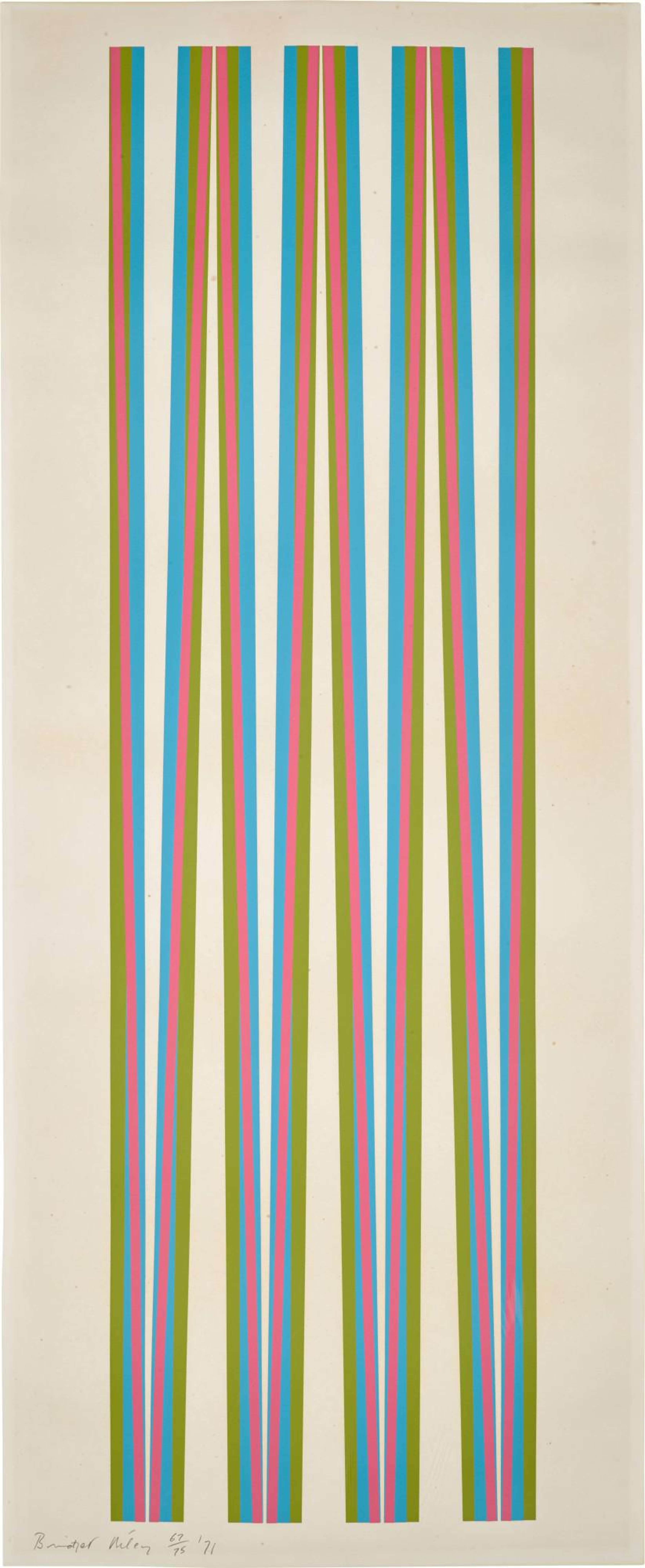 Elongated Triangles 5 - Signed Print by Bridget Riley 1971 - MyArtBroker