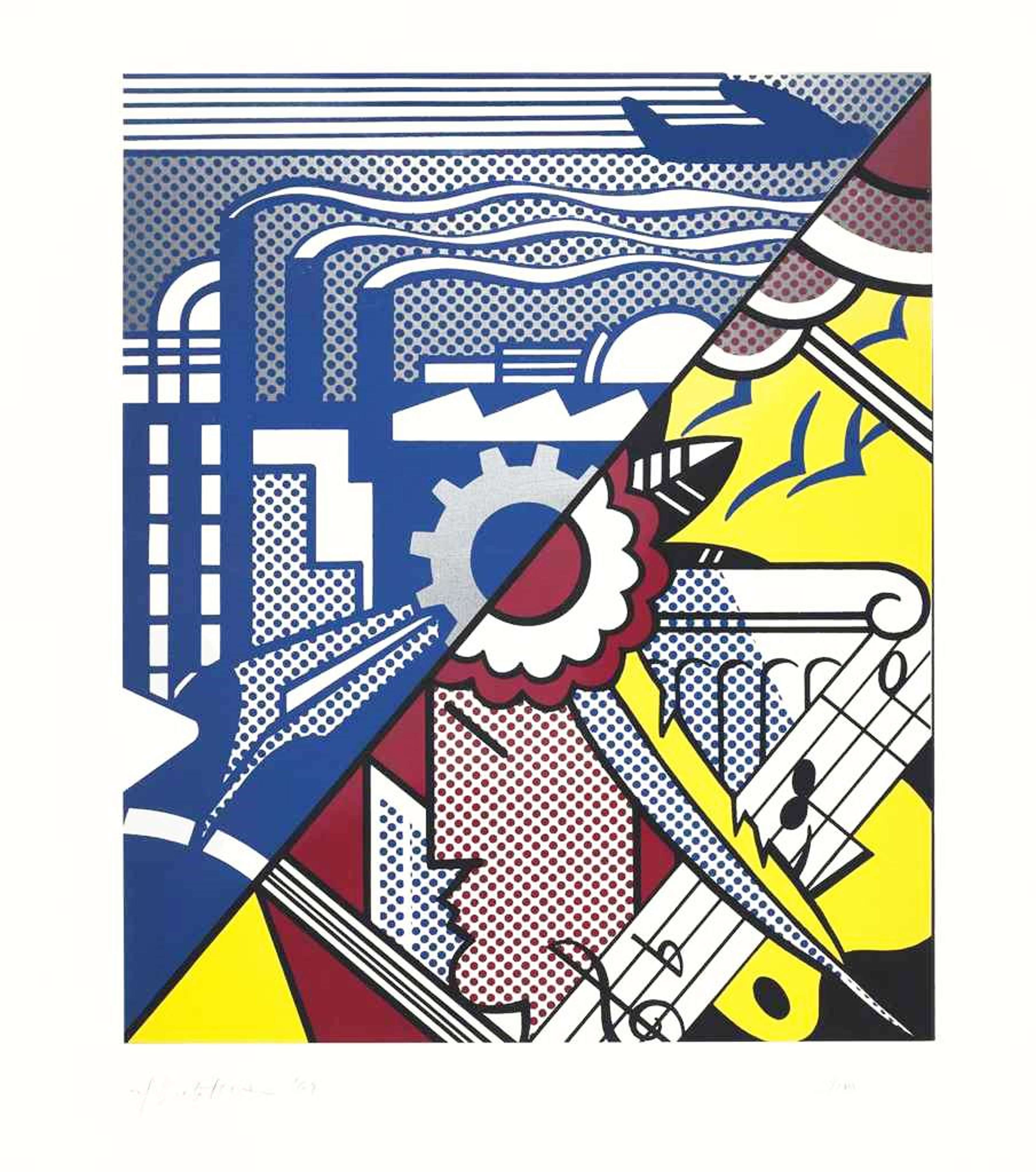 Industry And The Arts I - Signed Print by Roy Lichtenstein 1969 - MyArtBroker