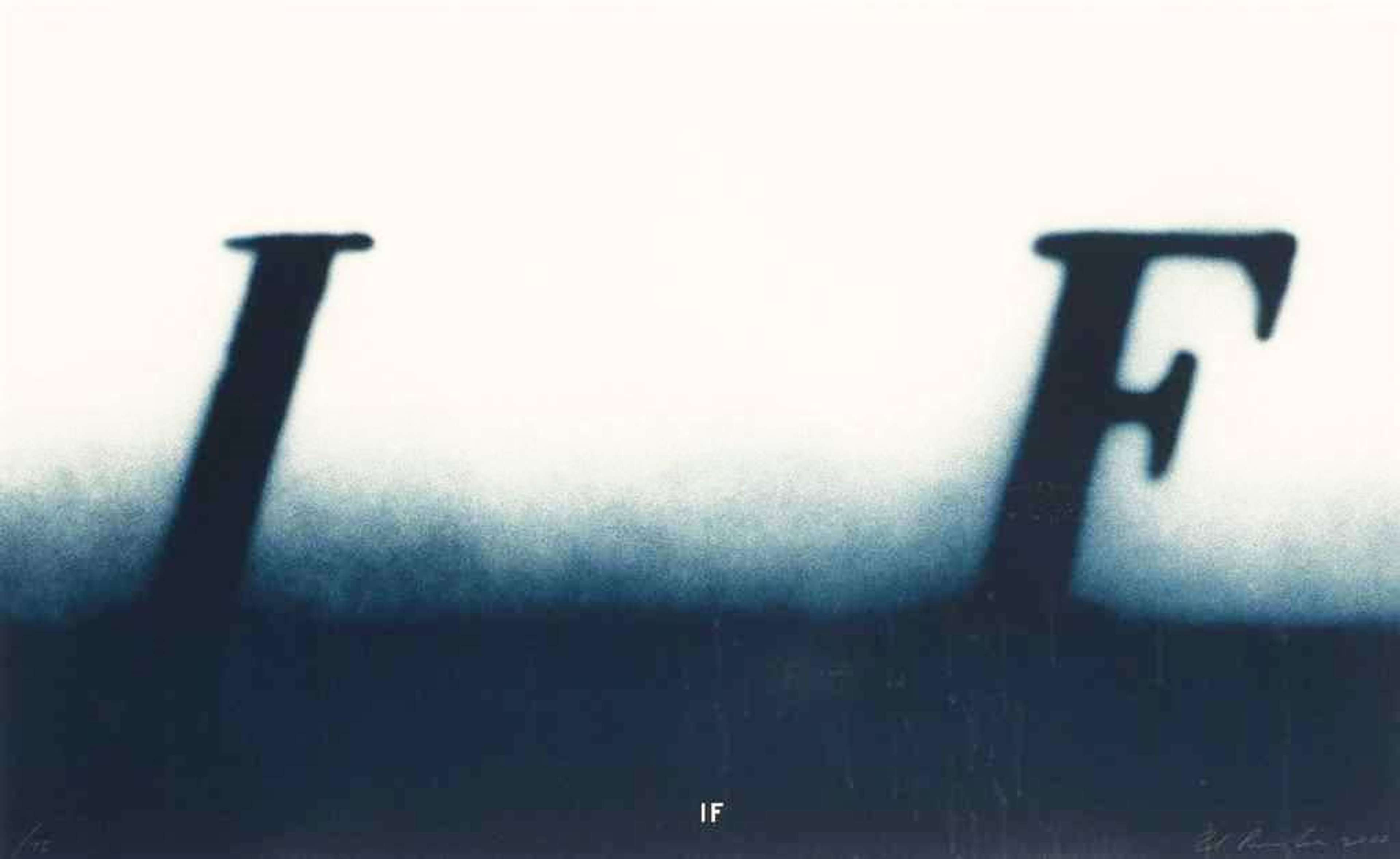 If - Signed Print by Ed Ruscha 2000 - MyArtBroker