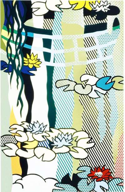 Water Lilies With Japanese Bridge - Signed Print by Roy Lichtenstein 1992 - MyArtBroker