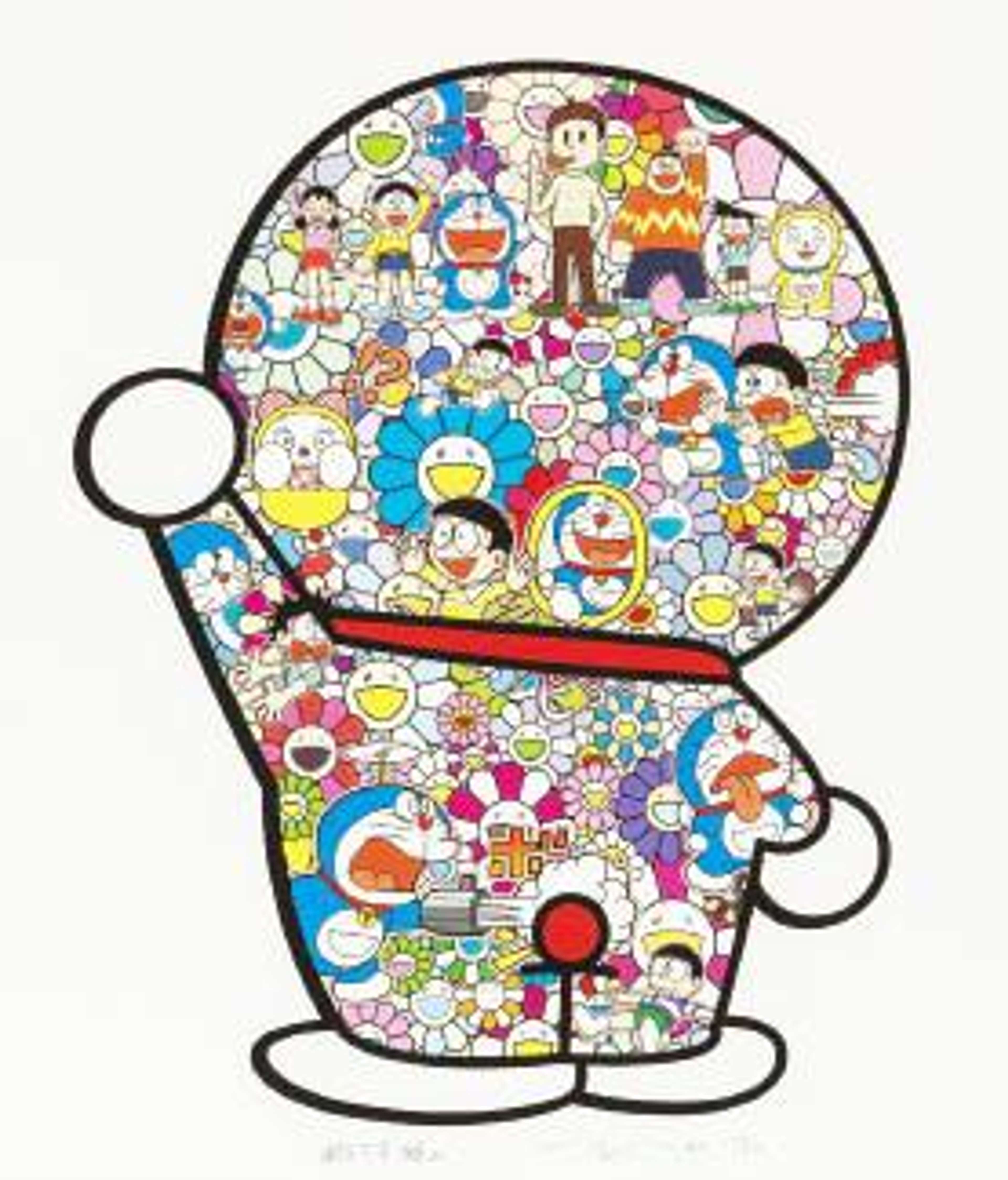 Doraemon In The Field Of Flowers - Signed Print by Takashi Murakami 2019 - MyArtBroker