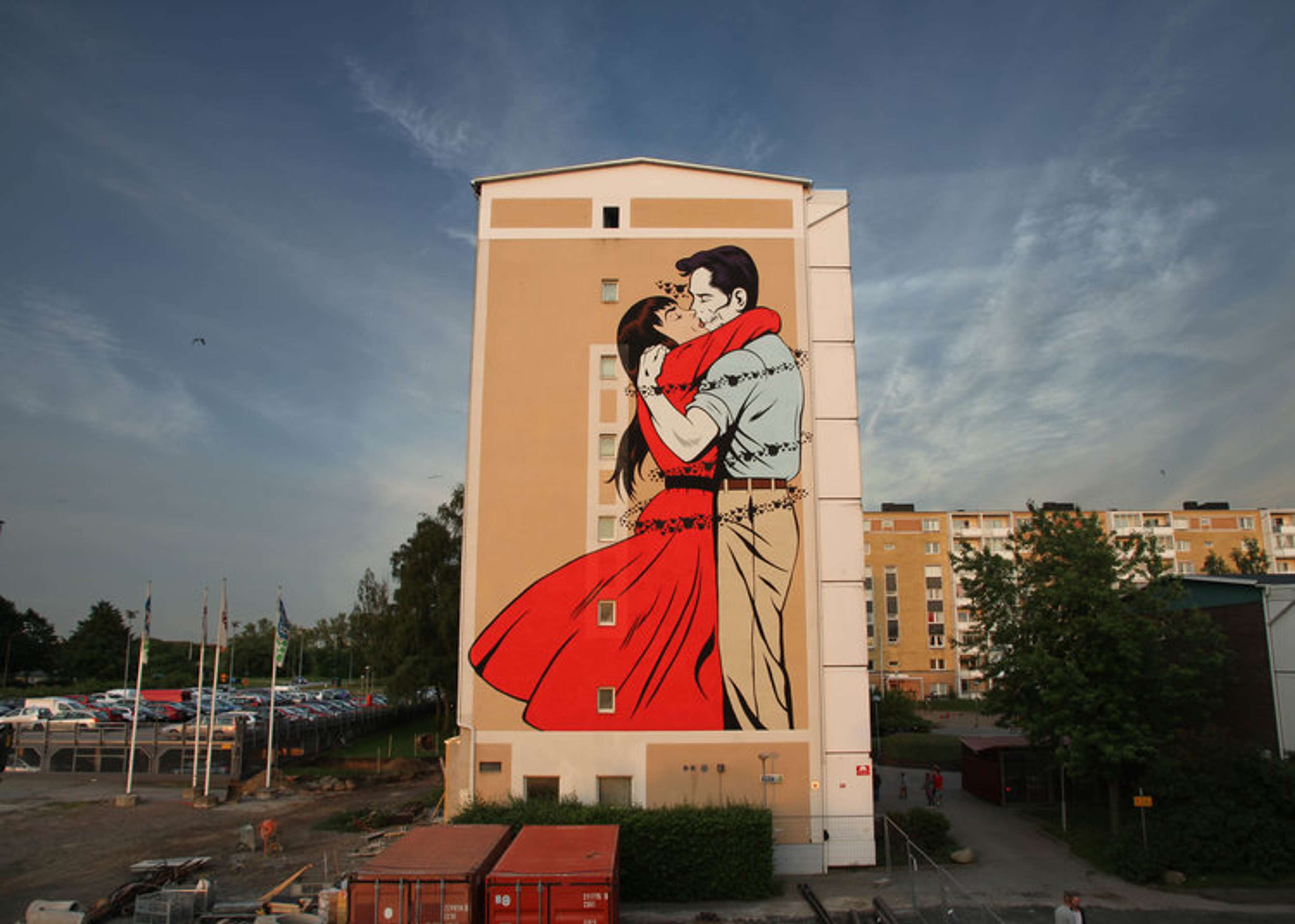 Last Embrace Before Departure (Malmo, Sweden 2014) by D*Face - MyArtBroker