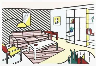 Modern Room - Signed Mixed Media by Roy Lichtenstein 1991 - MyArtBroker