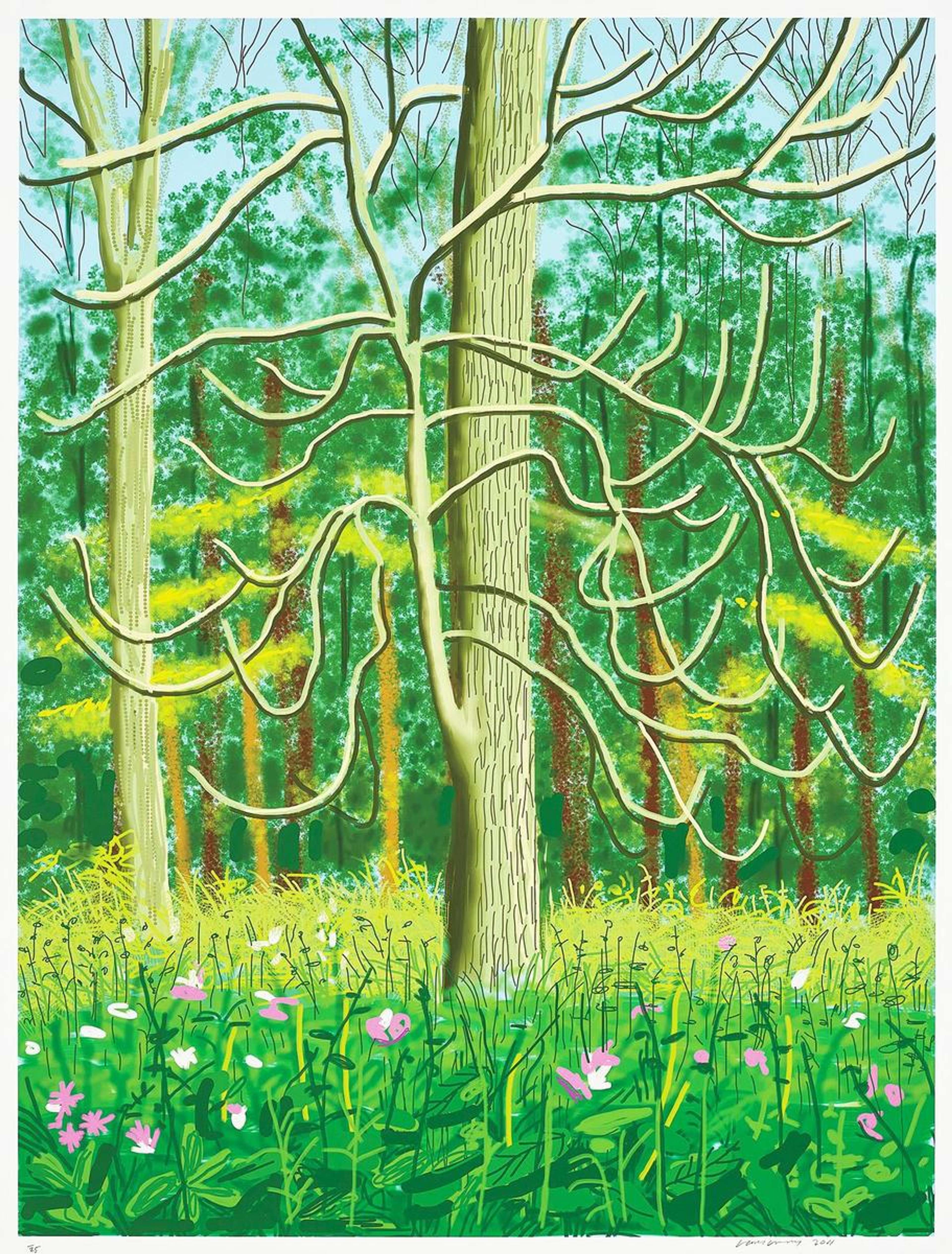 The Arrival Of Spring In Woldgate East Yorkshire by David Hockney