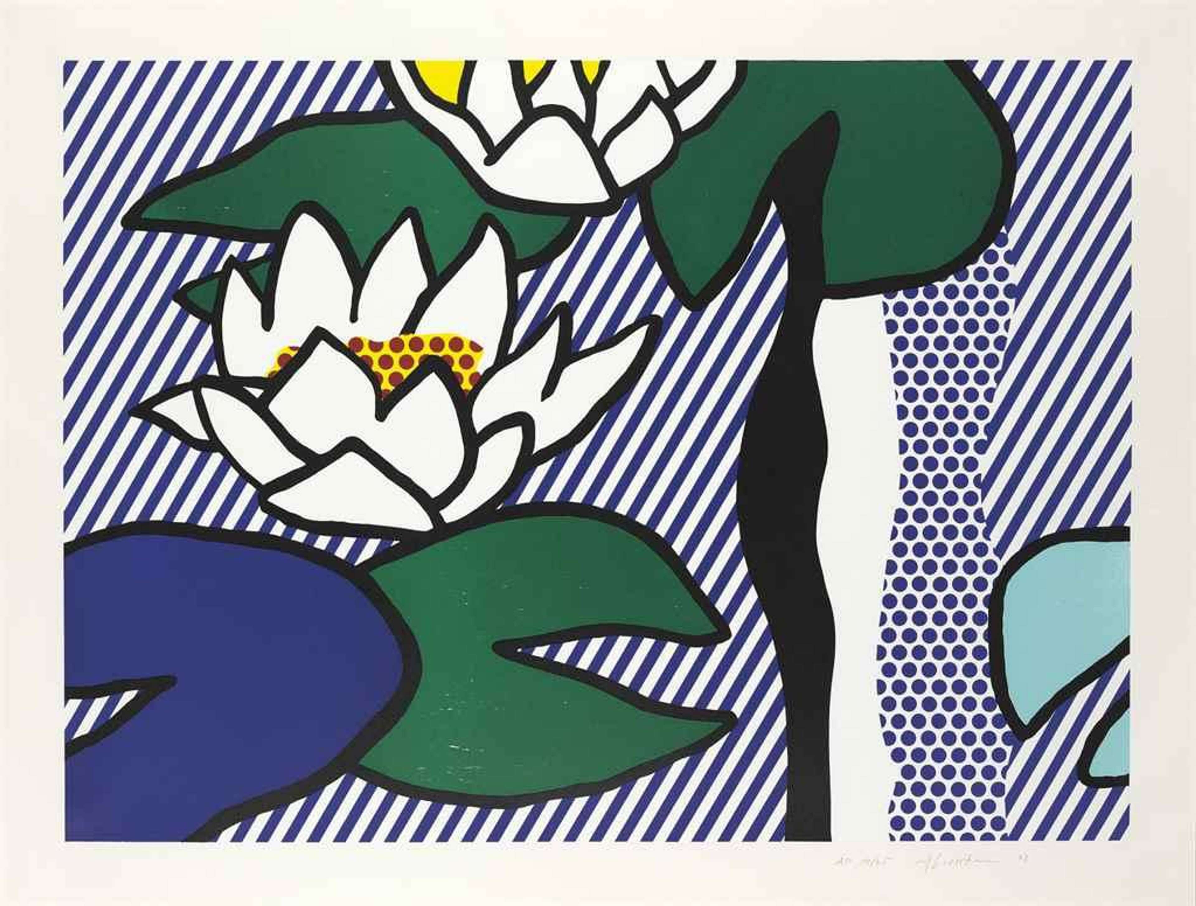 Les Nymphéas - Signed Mixed Media by Roy Lichtenstein 1993 - MyArtBroker