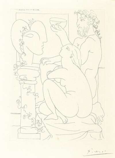 Sculpteur Avec Coupe Et Modèle Accroupi - Signed Print by Pablo Picasso 1933 - MyArtBroker