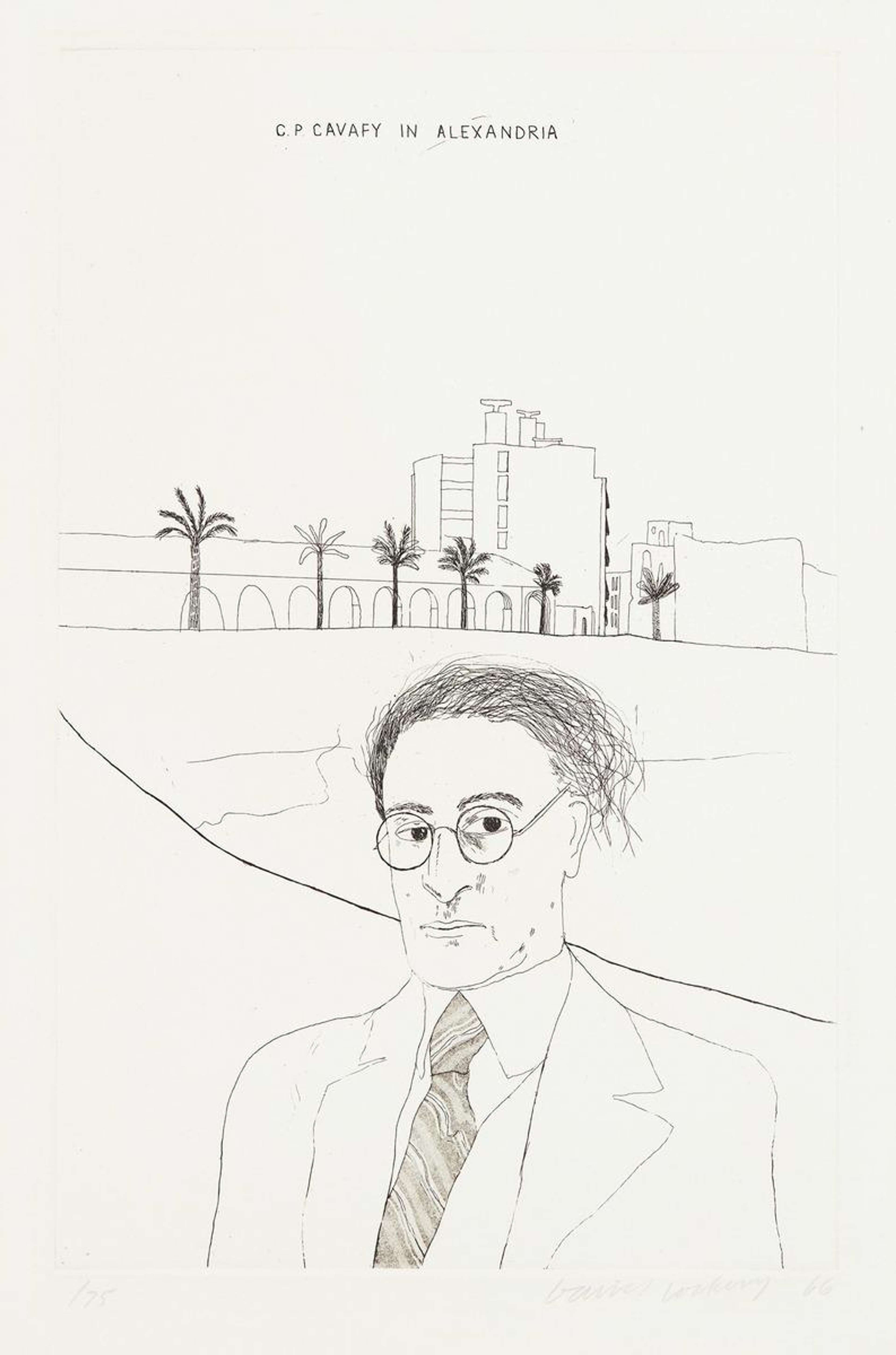 Portrait Of Cavafy In Alexandria - Signed Print by David Hockney 1966 - MyArtBroker