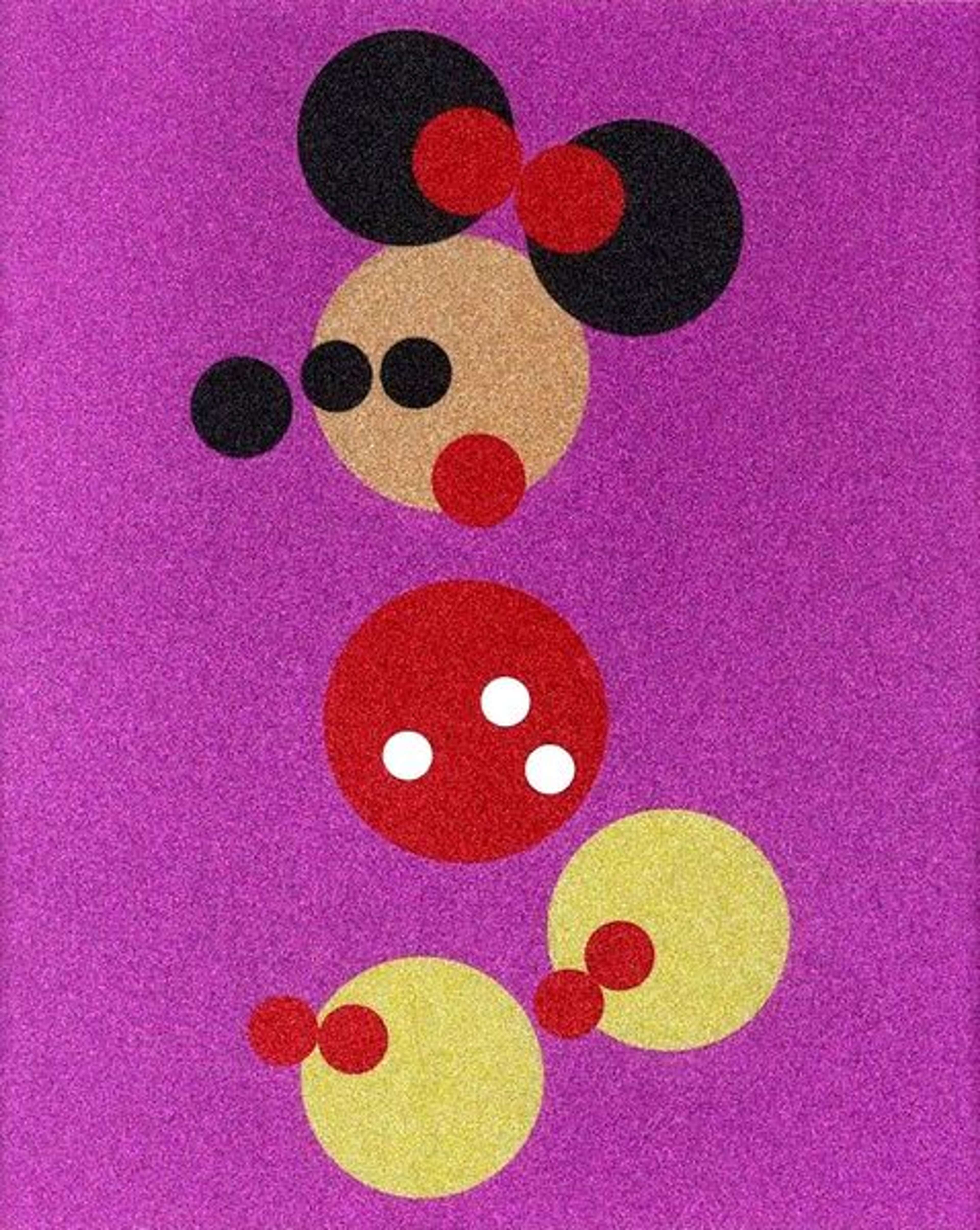 Minnie (pink glitter) by Damien Hirst