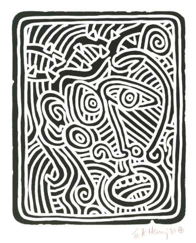 Stones 1 - Signed Print by Keith Haring 1989 - MyArtBroker