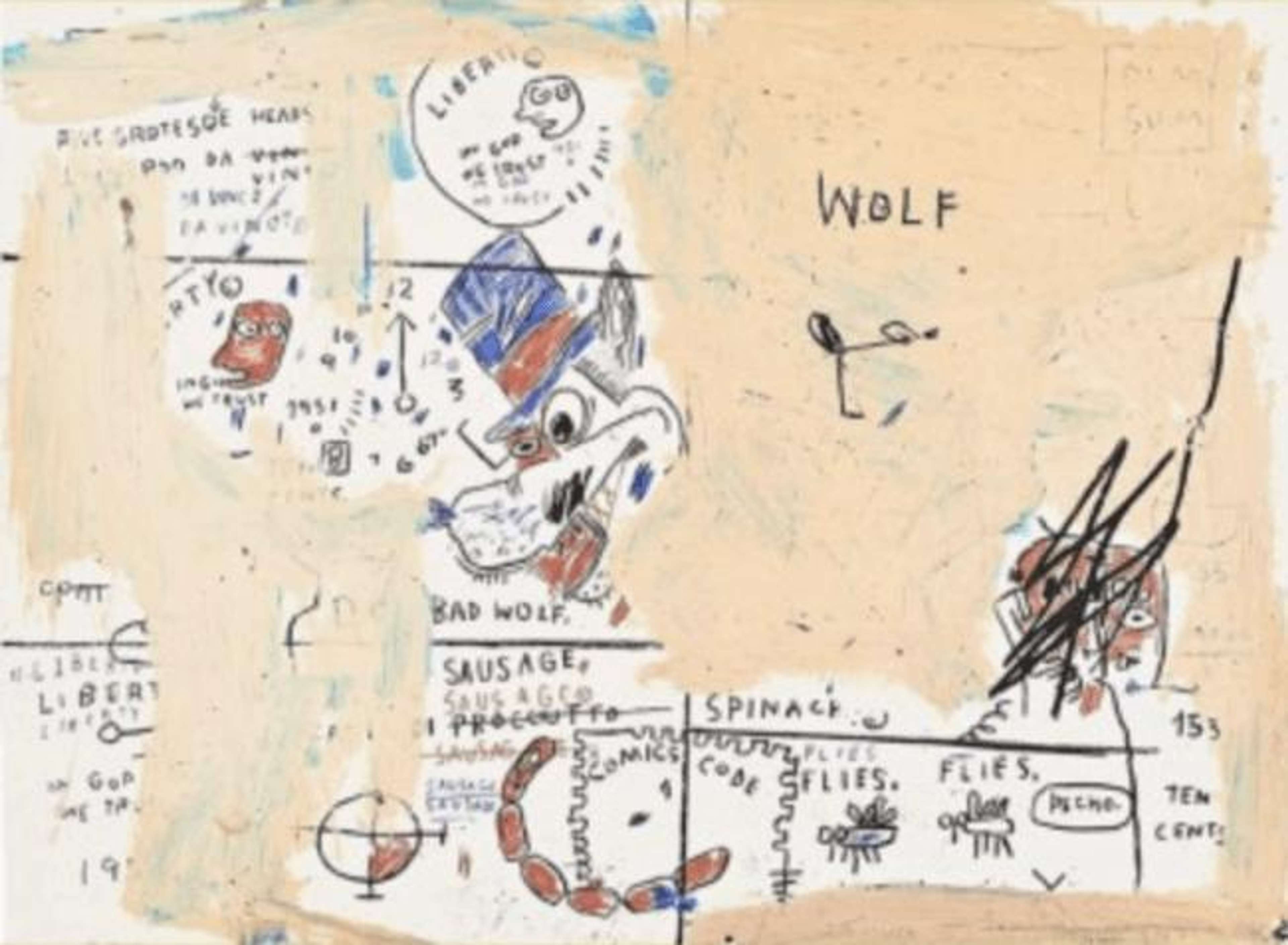 Wolf Sausage - Unsigned Print by Jean-Michel Basquiat 1982 - MyArtBroker