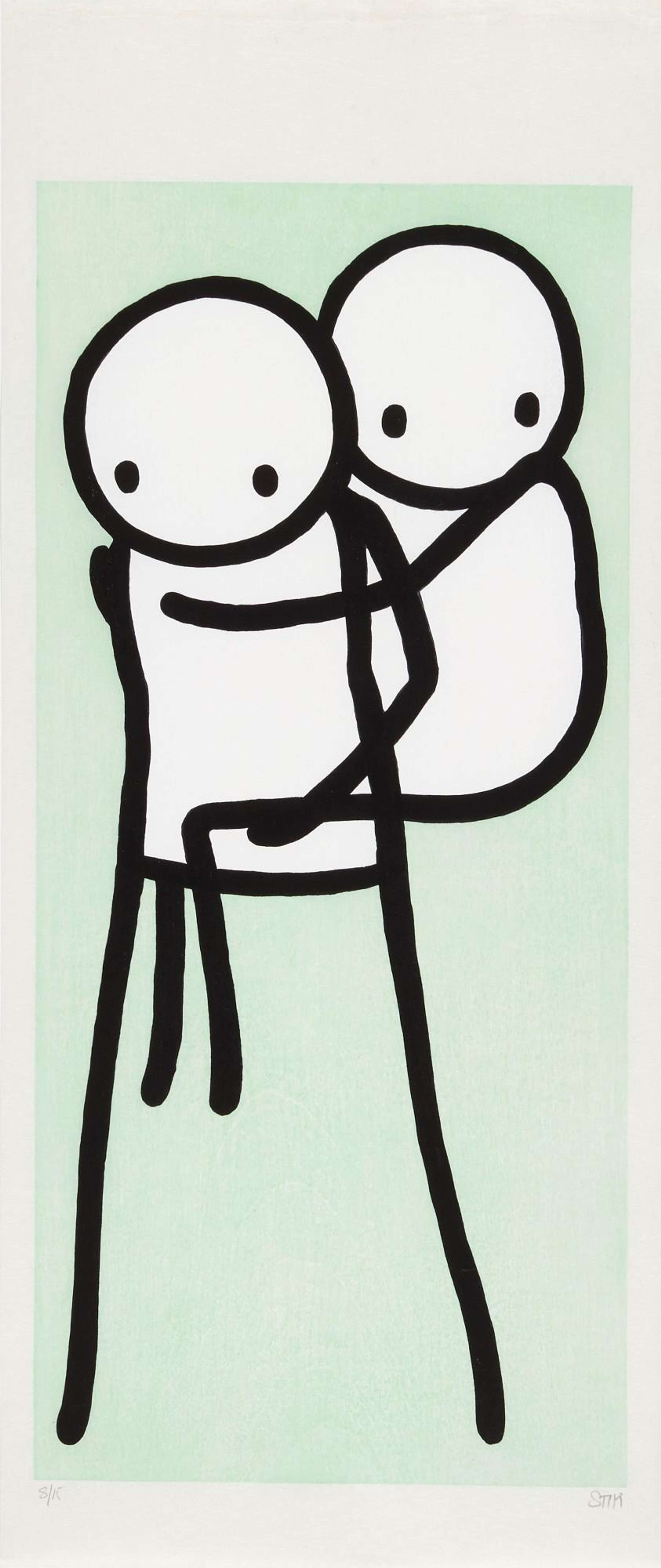 Onbu (green) - Signed Print by Stik 2013 - MyArtBroker