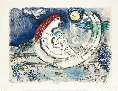 Paysage Bleu - Signed Print by Marc Chagall 1958 - MyArtBroker