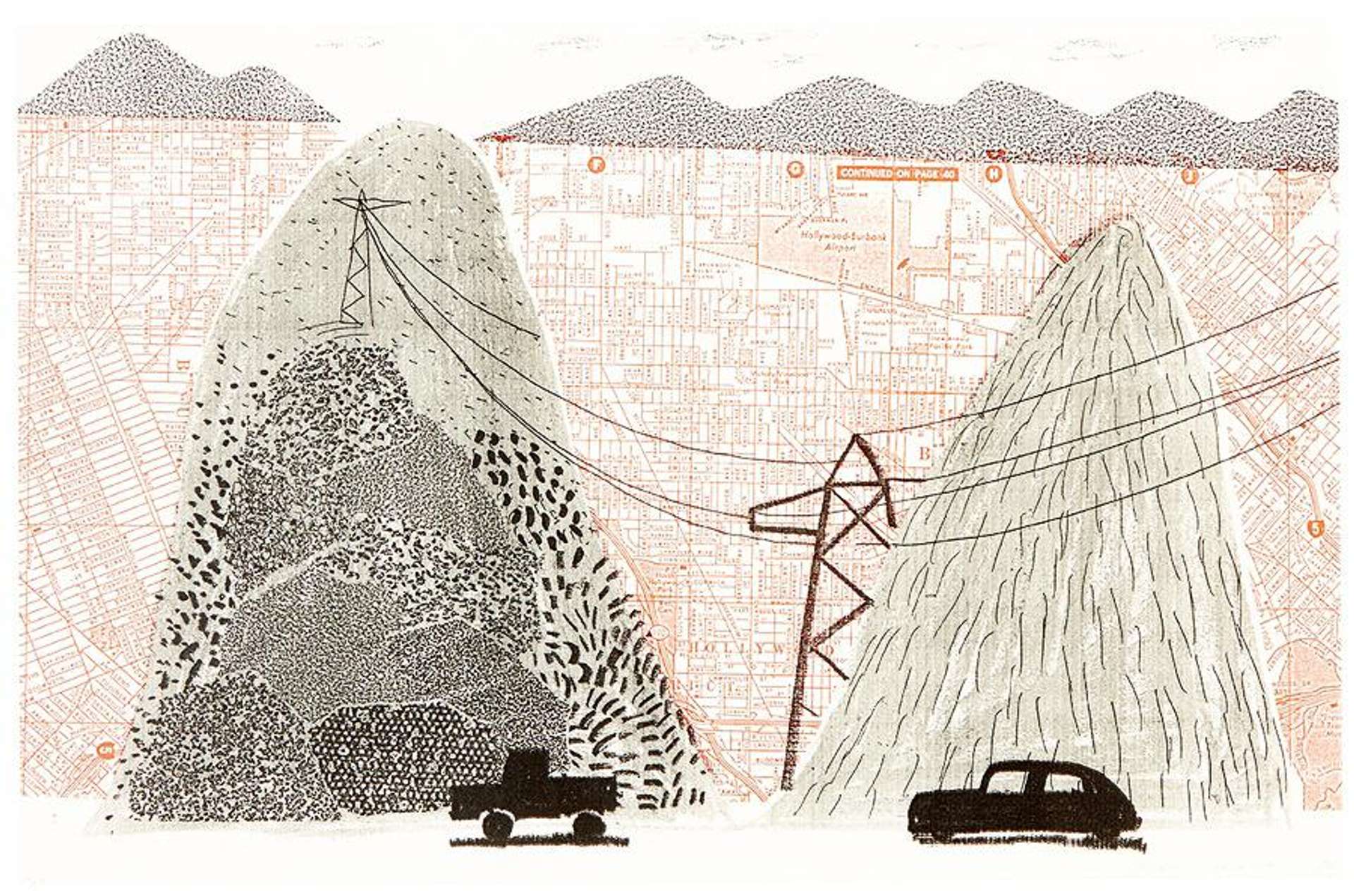 Mulholland Drive by David Hockney