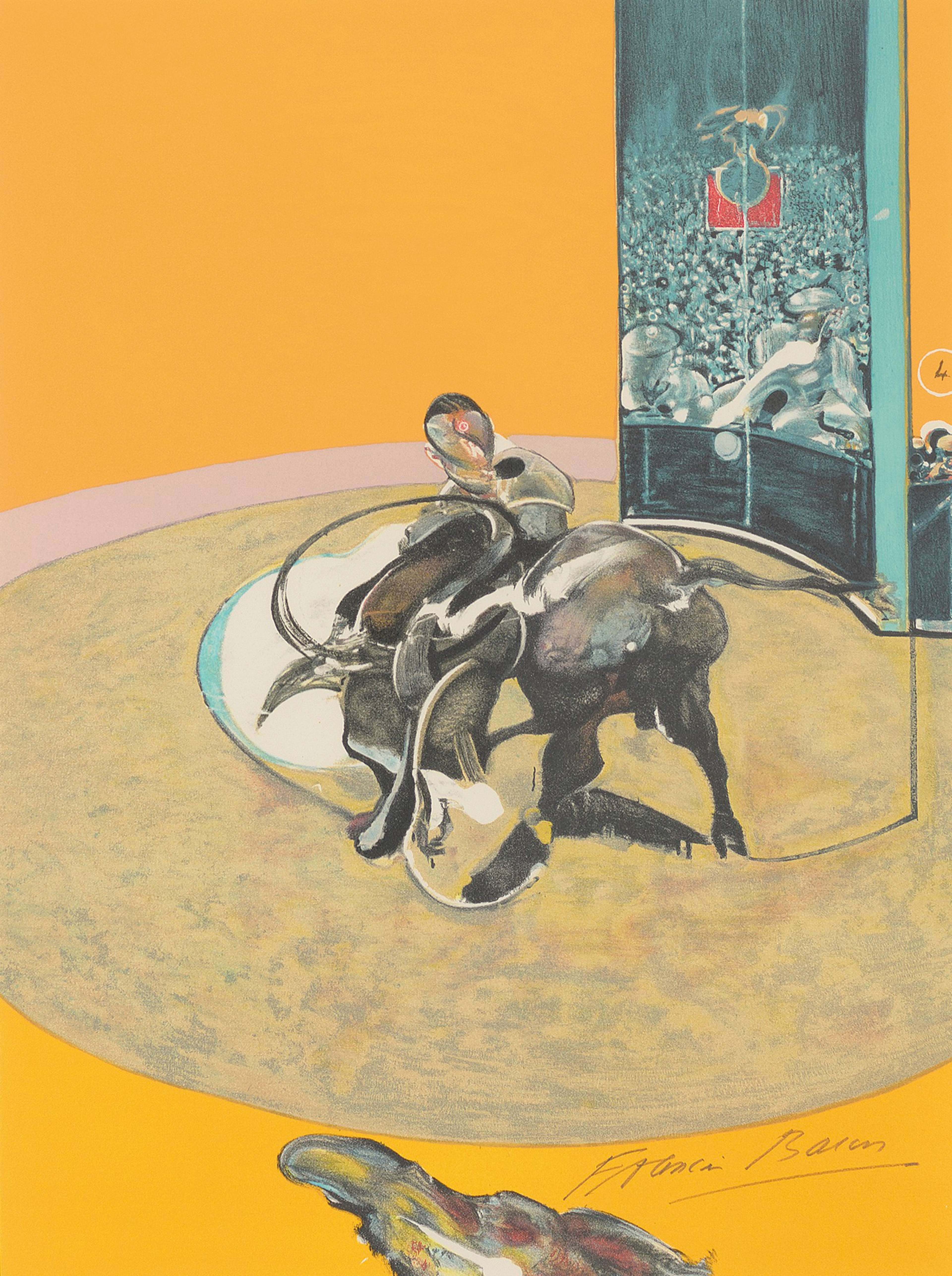 Study For Bullfight (right panel) - Signed Print by Francis Bacon 1990 - MyArtBroker