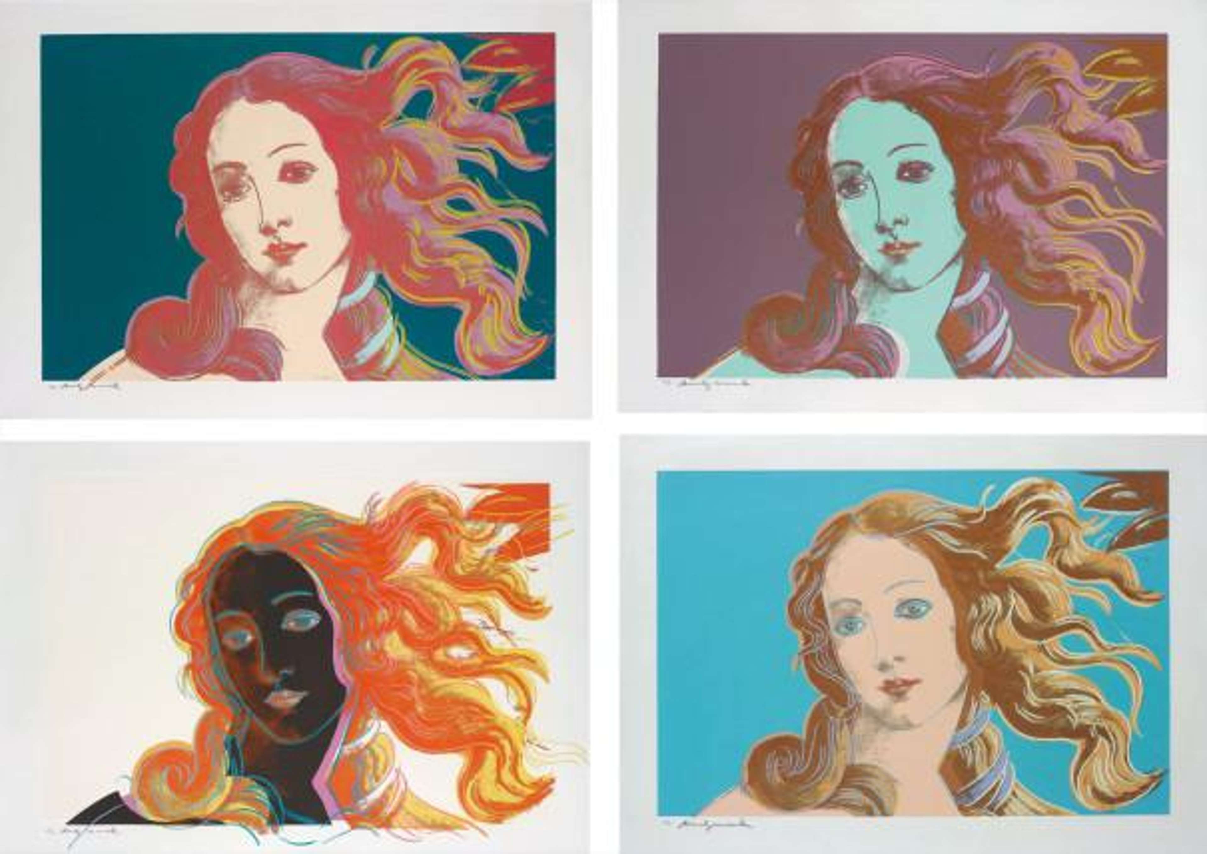 Details Of Renaissance Paintings (Sandro Botticelli, Birth Of Venus, 1482) (complete set) - Signed Print by Andy Warhol 1984 - MyArtBroker