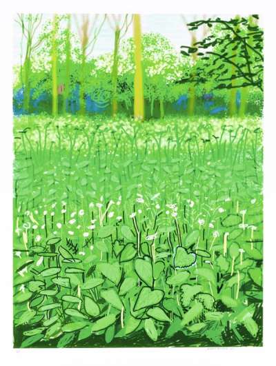 The Arrival Of Spring In Woldgate East Yorkshire 6th May 2011 - Signed Print by David Hockney 2011 - MyArtBroker