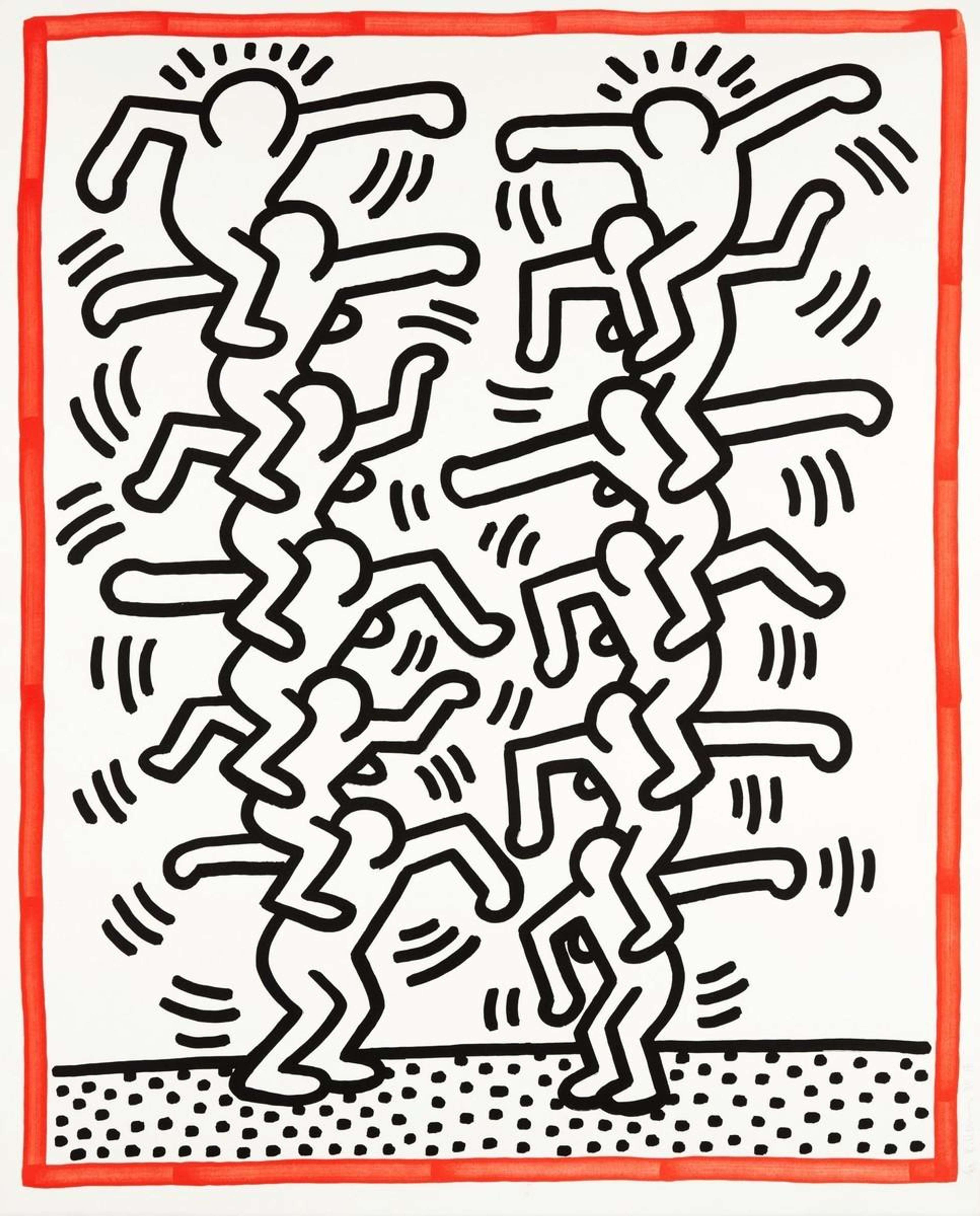 Three Lithographs 3 - Signed Print by Keith Haring 1985 - MyArtBroker