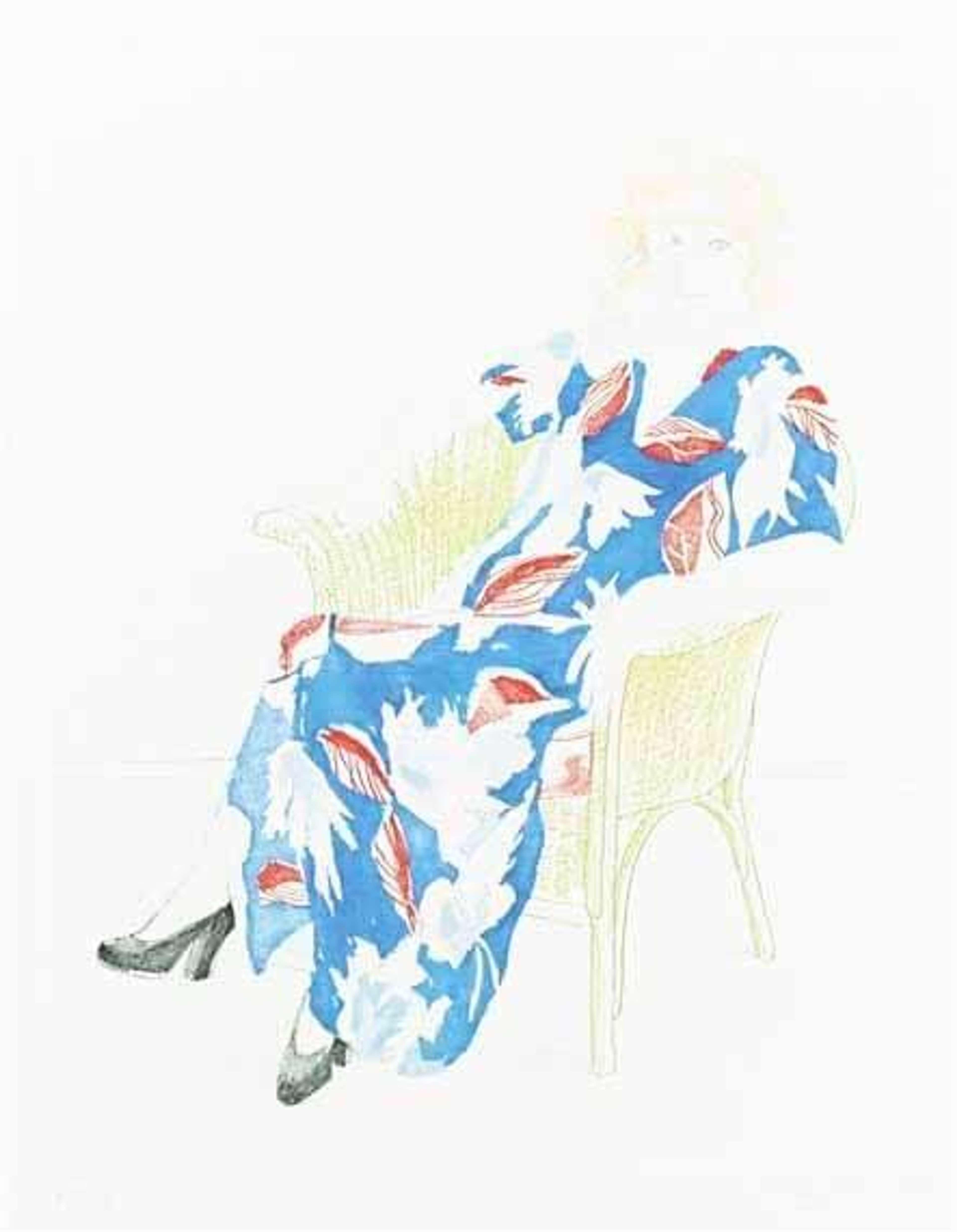 Celia In A Wicker Chair - Signed Print by David Hockney 1974 - MyArtBroker