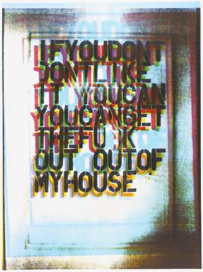 My House II - Signed Print by Christopher Wool 2000 - MyArtBroker