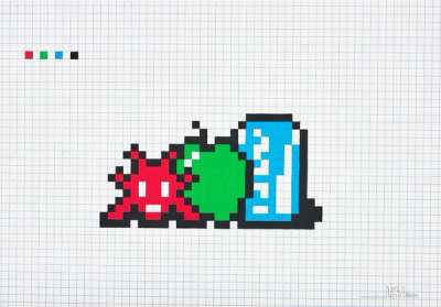 Still Life With Pocari Can - Signed Print by Invader 2014 - MyArtBroker