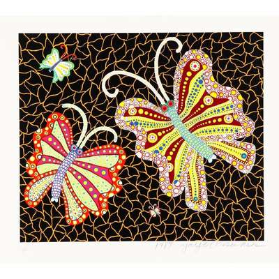 Butterflies - Signed Print by Yayoi Kusama 1989 - MyArtBroker