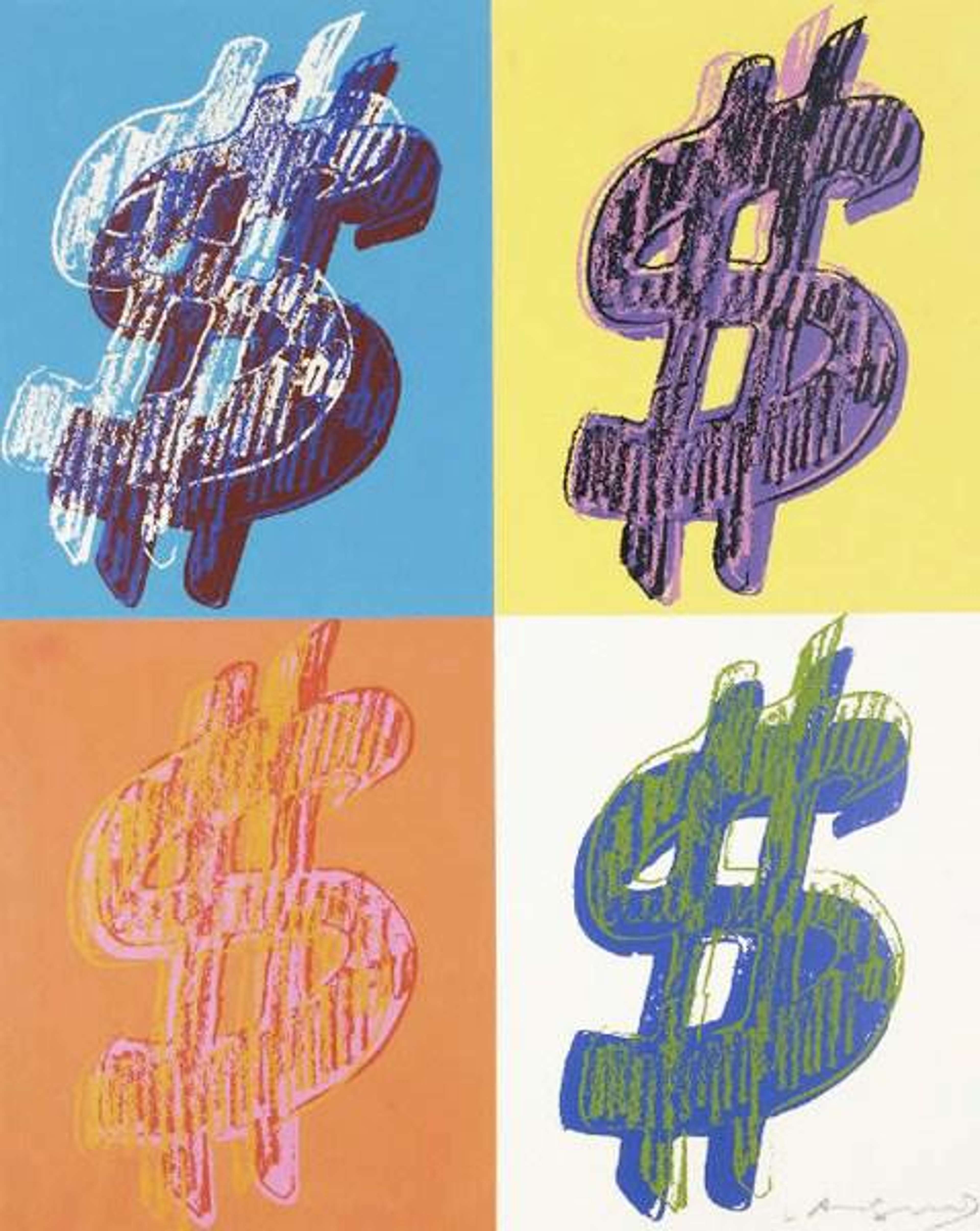 Dollar Sign Quad (F. & S. II.284) - Signed Print by Andy Warhol 1982 - MyArtBroker