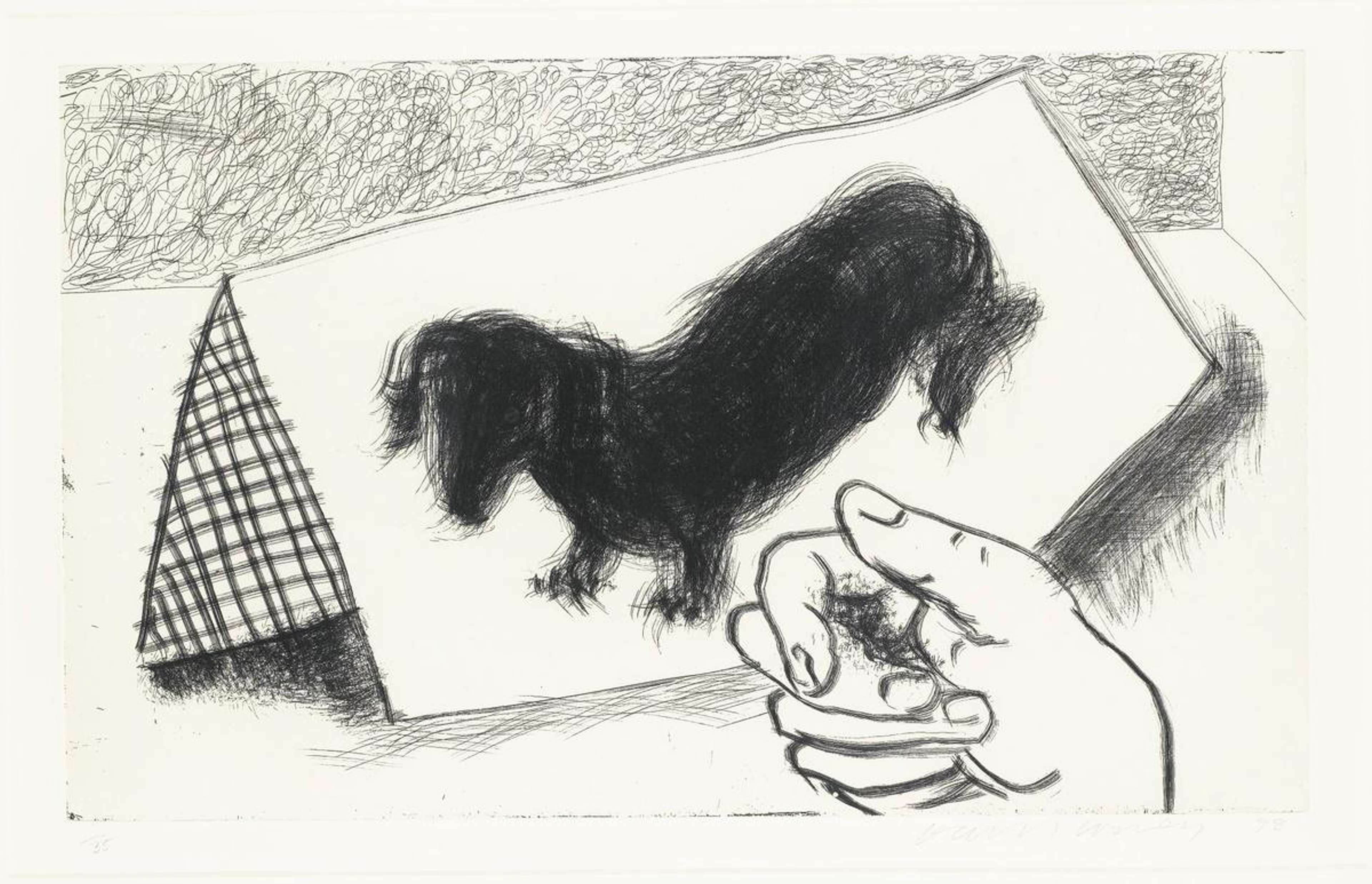 Dog Etching No. 9 - Signed Print by David Hockney 1998 - MyArtBroker