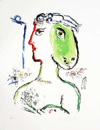 L'Artiste Phenix - Signed Print by Marc Chagall 1972 - MyArtBroker