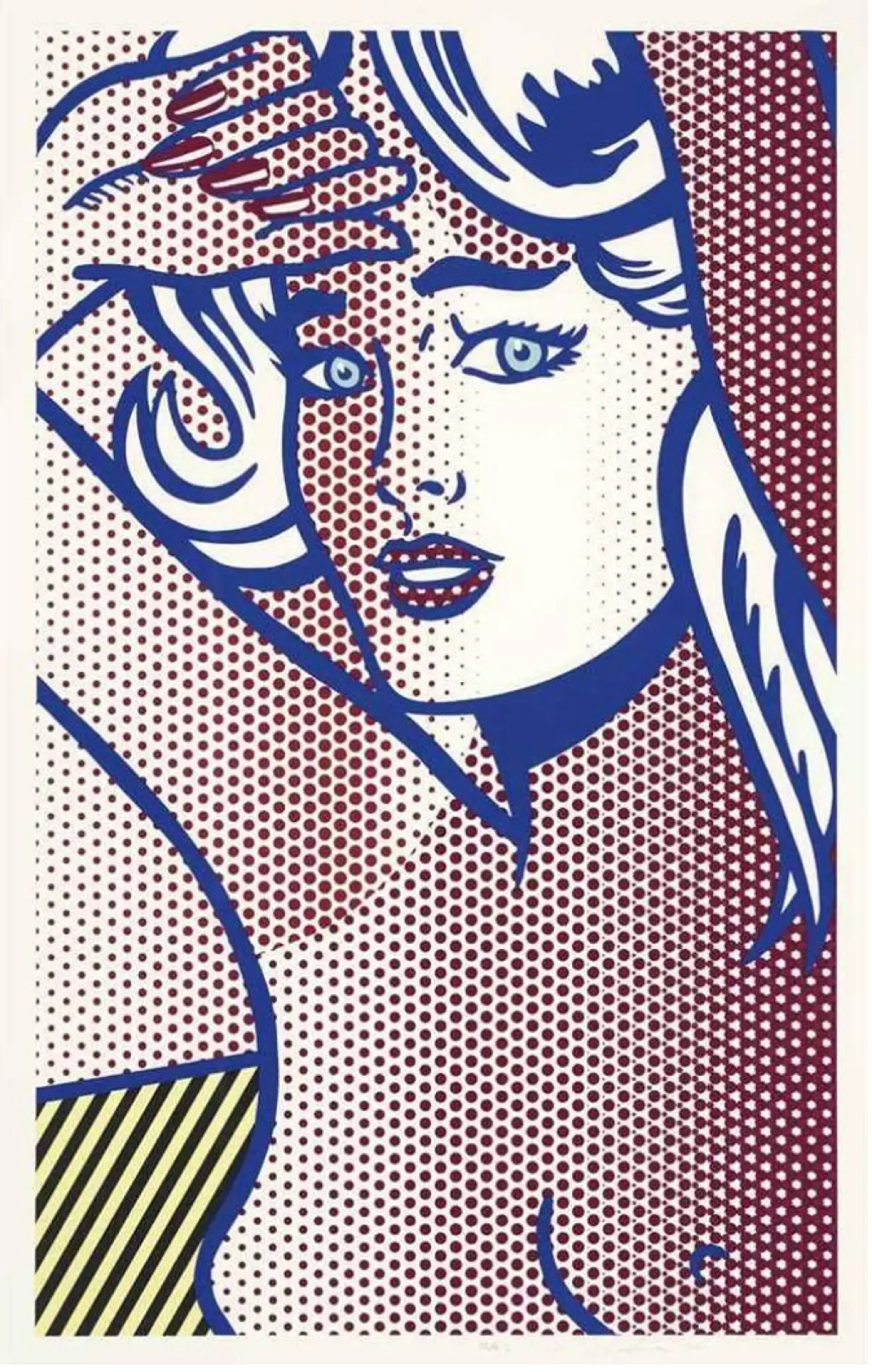 Nude With Blue Hair State I by Roy Lichtenstein