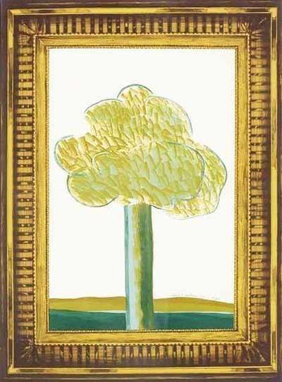 Picture Of A Landscape In An Elaborate Gold Frame, 2 - Signed Print by David Hockney 1965 - MyArtBroker