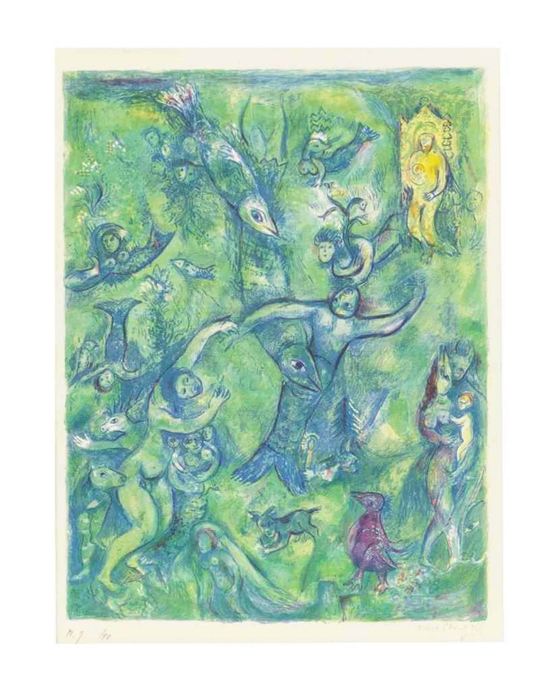 Plate 9 (Four Tales from The Arabian Nights) - Signed Print by Marc Chagall 1948 - MyArtBroker