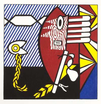 American Indian Theme I - Signed Print by Roy Lichtenstein 1980 - MyArtBroker