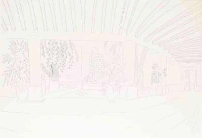 Mexican Hotel Garden - Signed Print by David Hockney 1984 - MyArtBroker