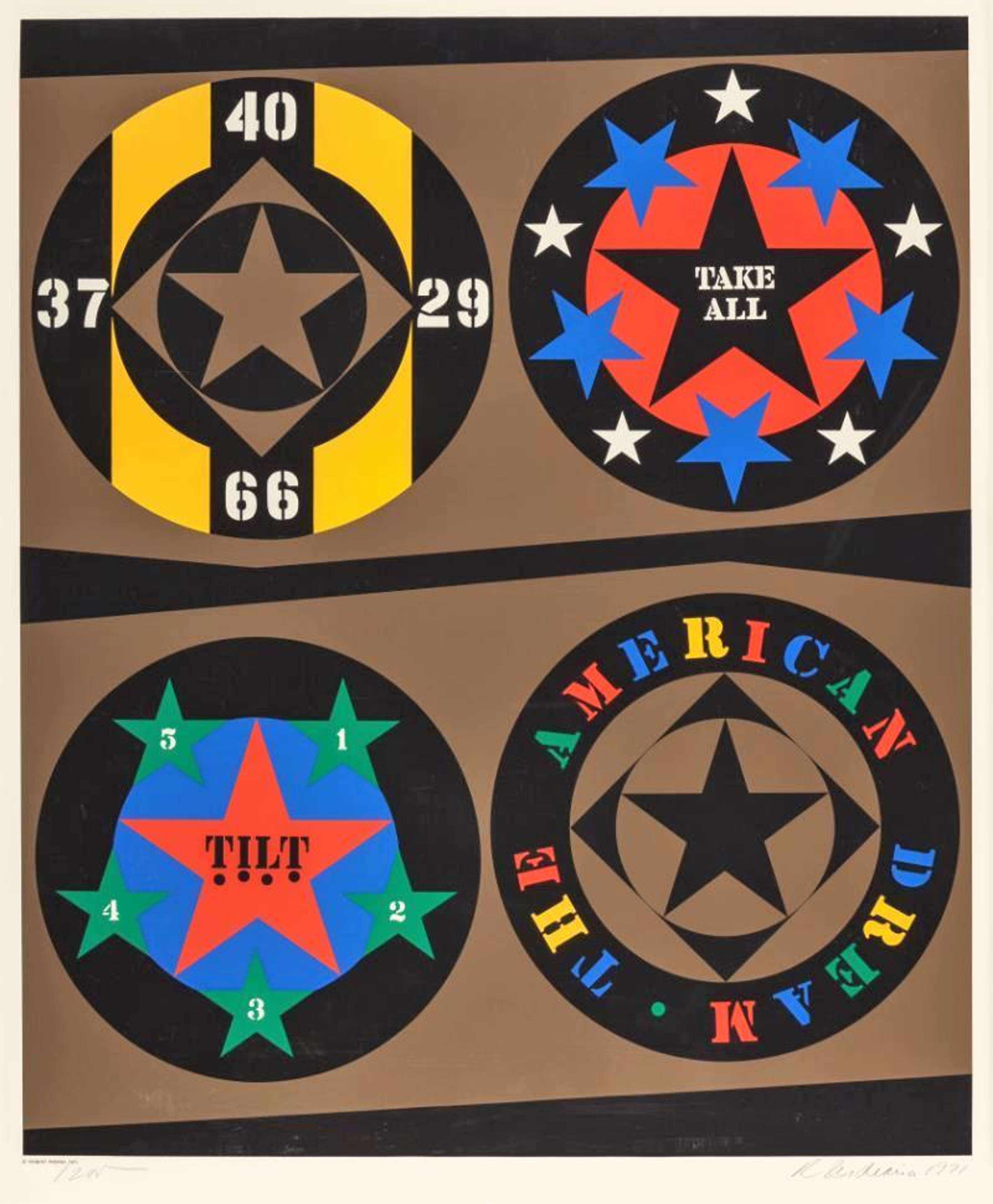 Decade (The American Dream) - Signed Print by Robert Indiana 1971 - MyArtBroker