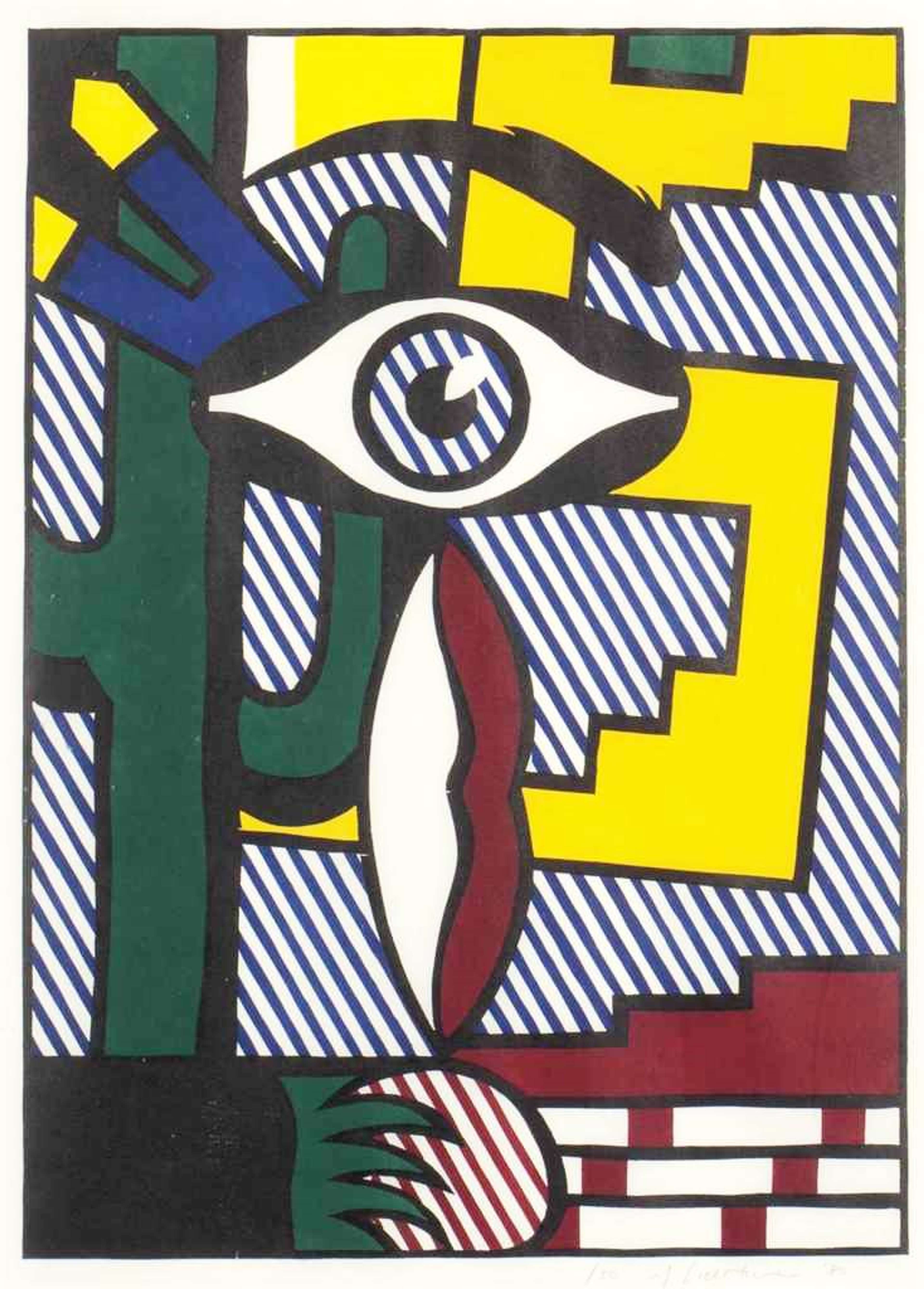 American Indian Theme III - Signed Print by Roy Lichtenstein 1980 - MyArtBroker