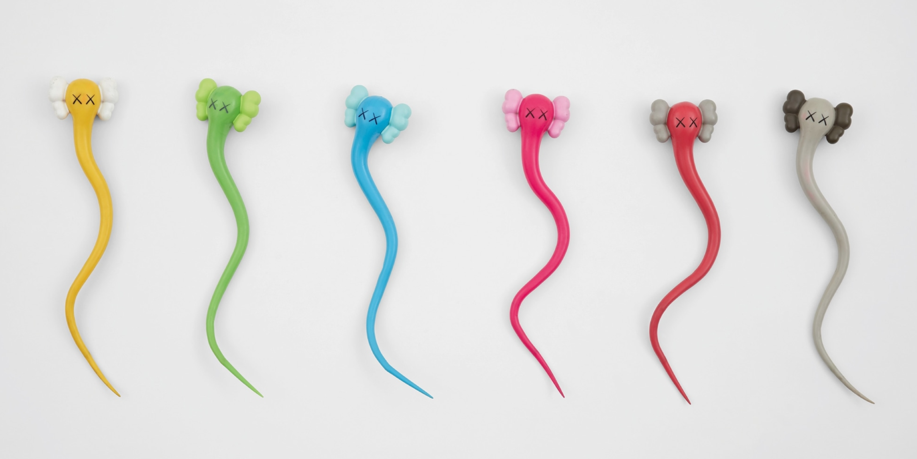 Bendy Six Colours (yellow, green, blue, pink, red, grey) by KAWS