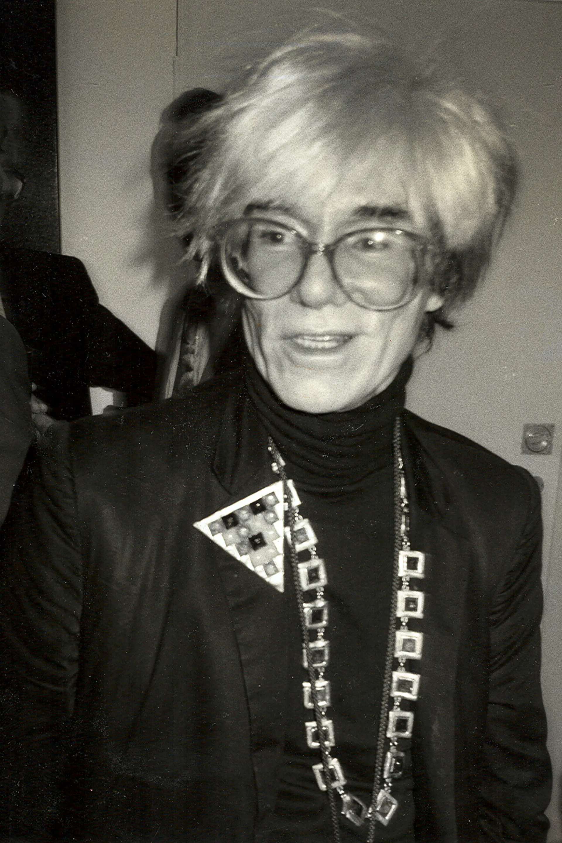 Image © British Vogue / Andy Warhol in BillyBoy’s Joan of Arc necklace