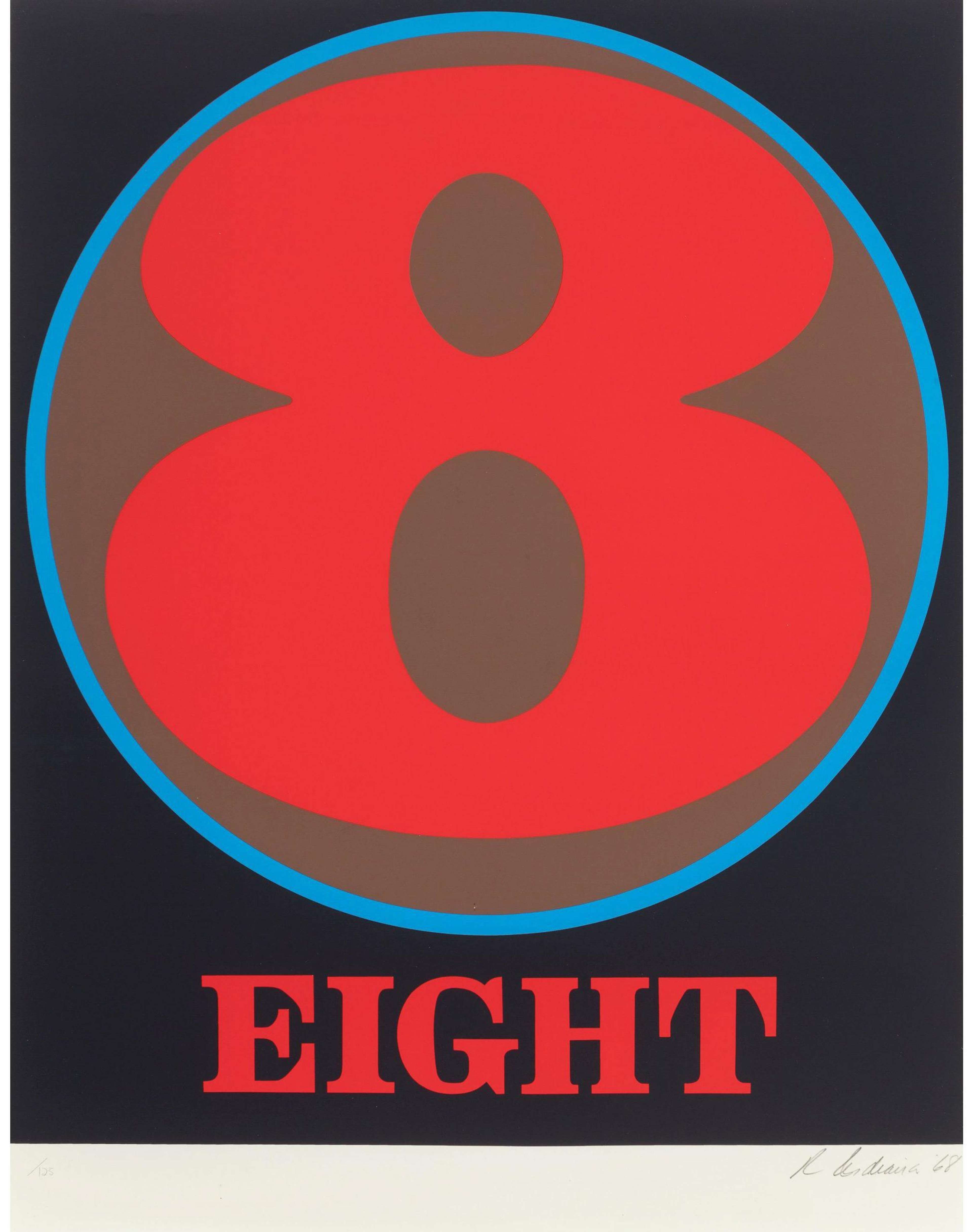 Eight - Signed Print by Robert Indiana 1968 - MyArtBroker