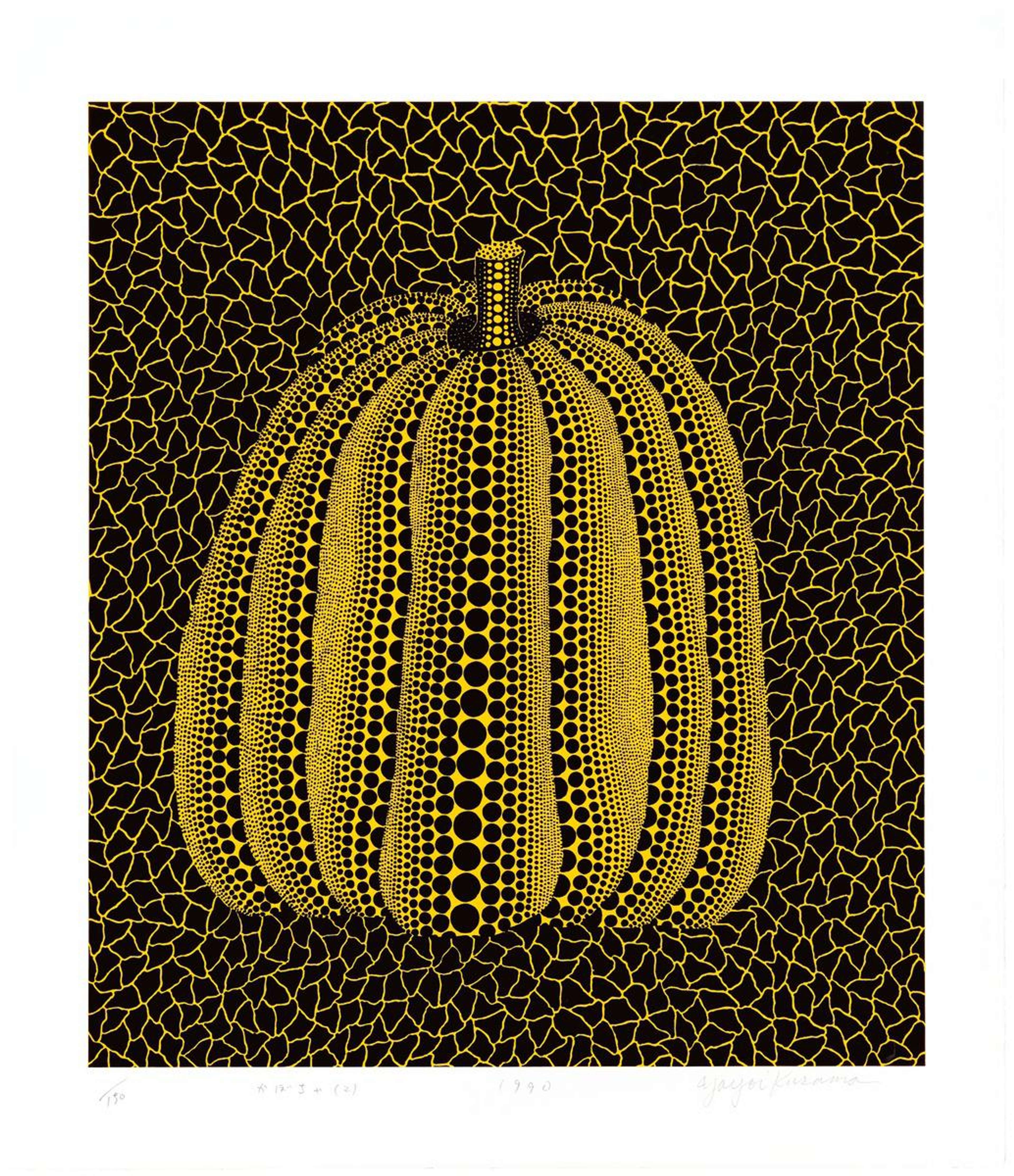 Pumpkin 2, Kusama 144 - Signed Print by Yayoi Kusama 1990 - MyArtBroker