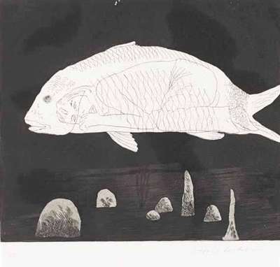 The Boy Hidden In A Fish - Signed Print by David Hockney 1969 - MyArtBroker