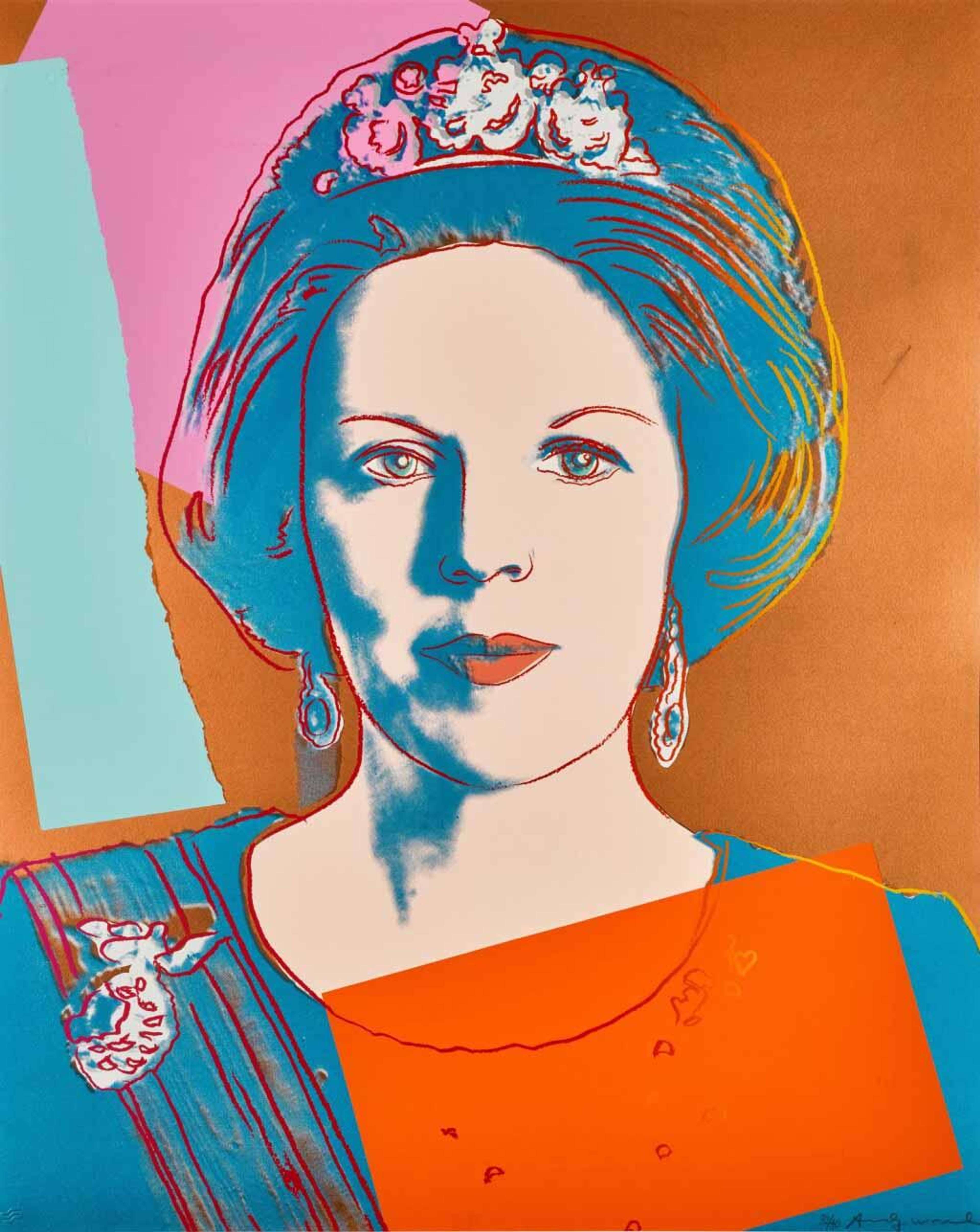 Queen Beatrix Of The Netherlands (F. & S. II.338) - Signed Print by Andy Warhol 1985 - MyArtBroker