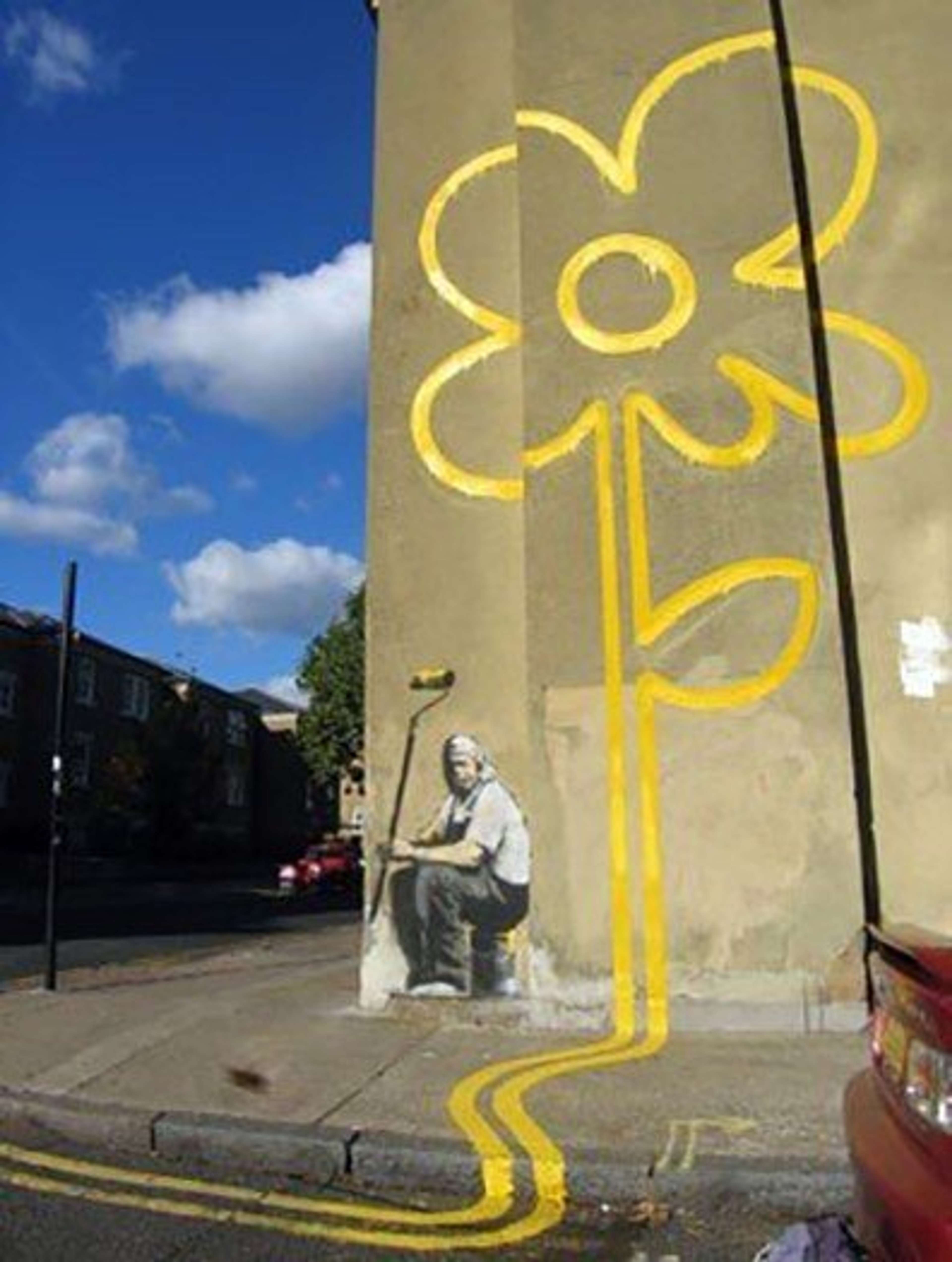 Yellow Flower by Banksy - MyArtBroker